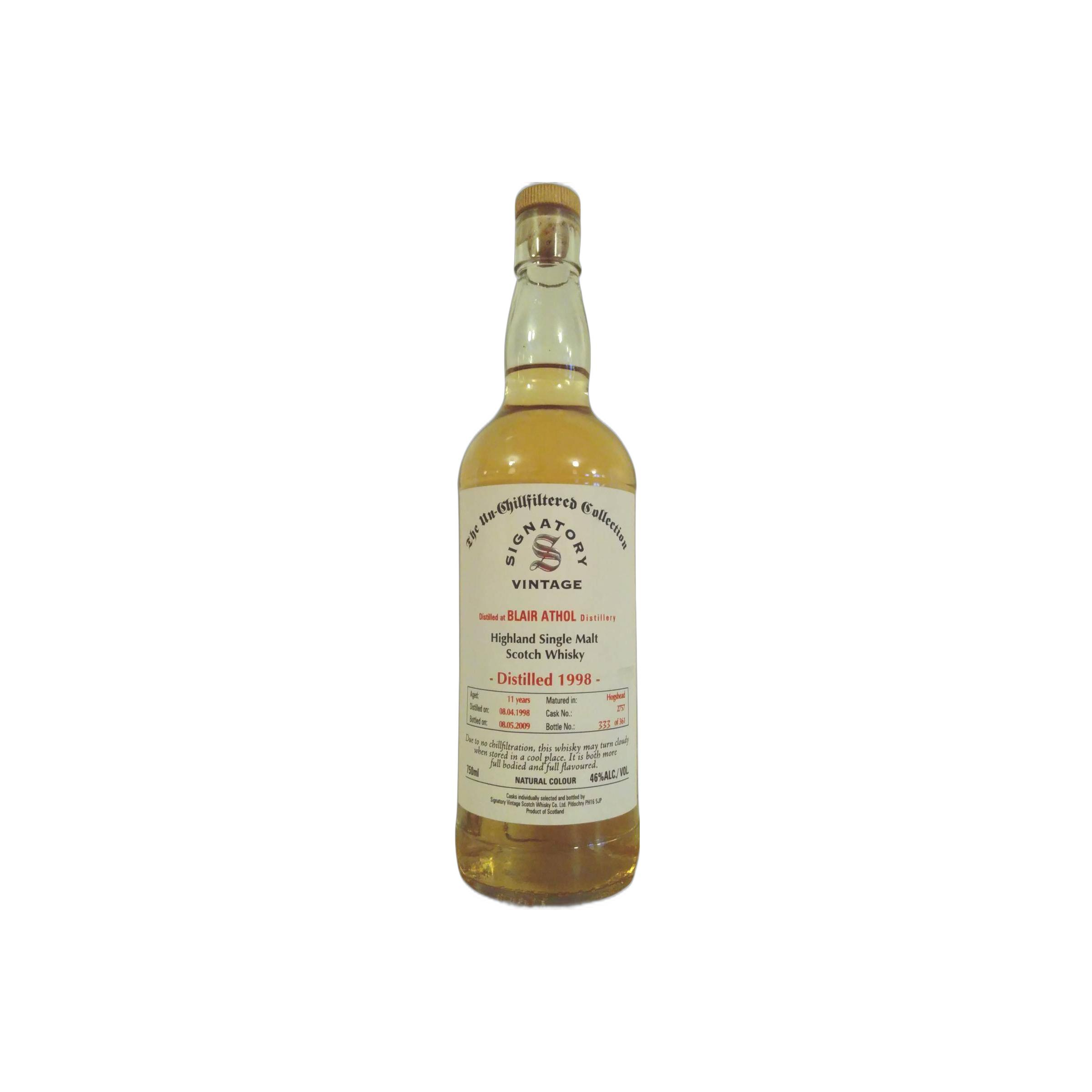 Blair Athol The Un-Chillfiltered Collection 1998 11 Years Single Malt Whisky