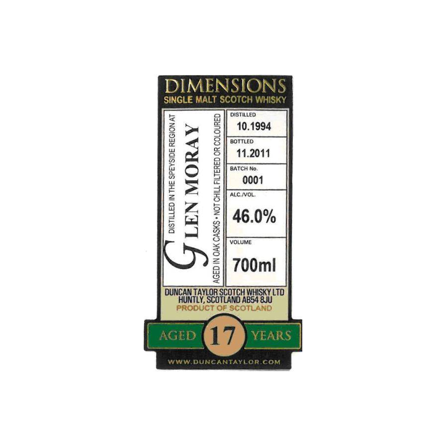 Glen Moray Dimensions 1994 17 Years Single Malt Whisky 3