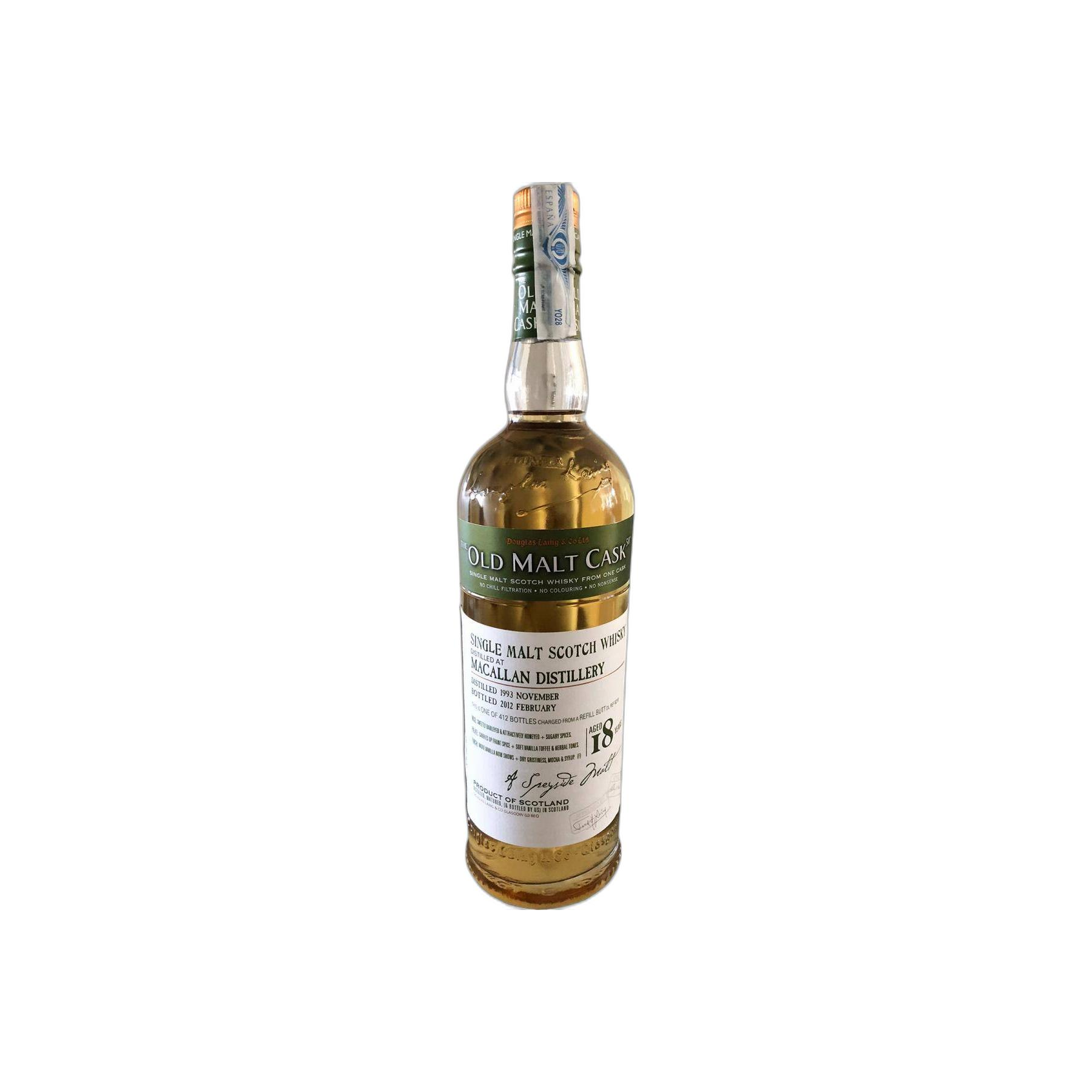 The Macallan Old Malt Cask 1993 18 Years Single Malt Whisky