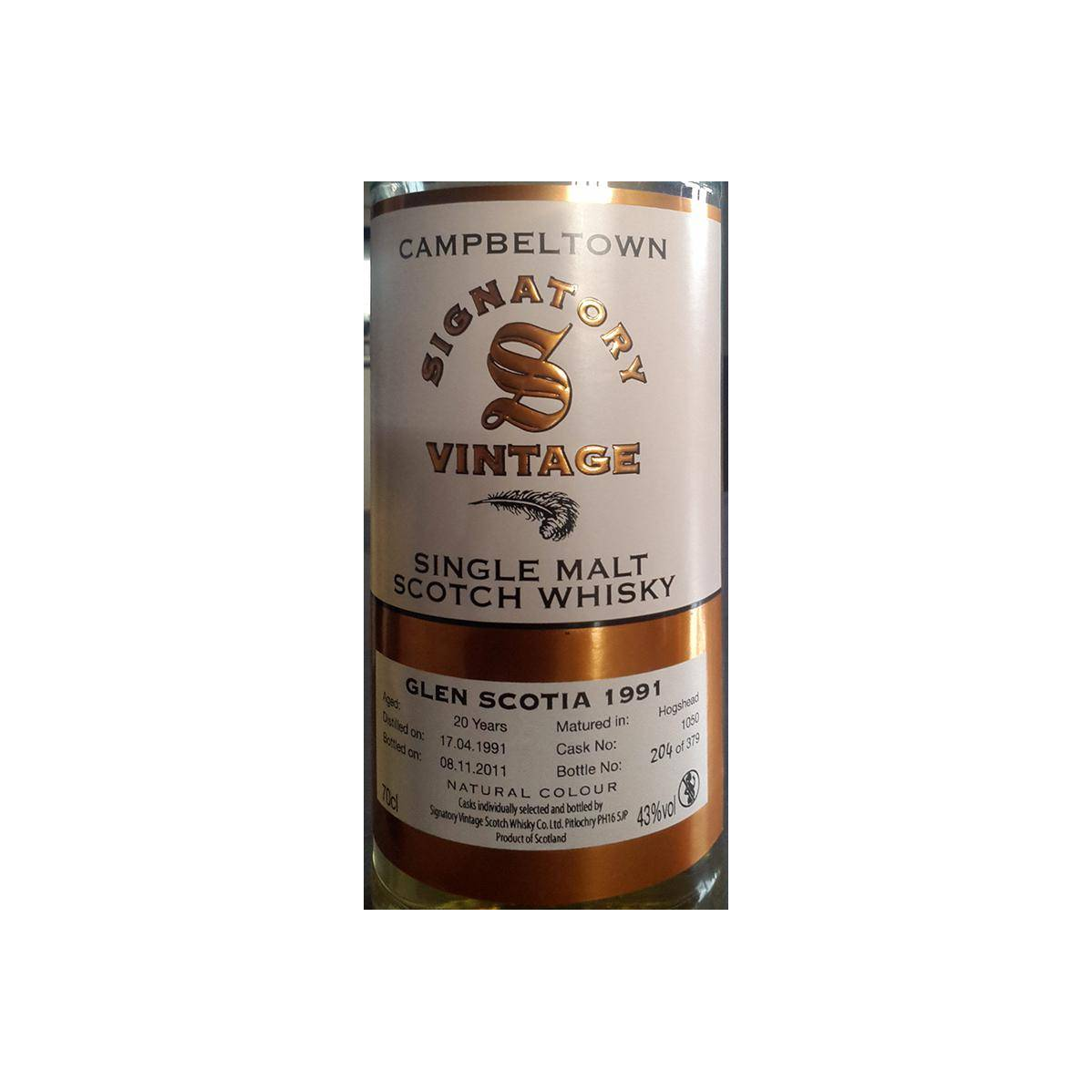 Glen Scotia Vintage Collection 1991 20 Years Single Malt Whisky