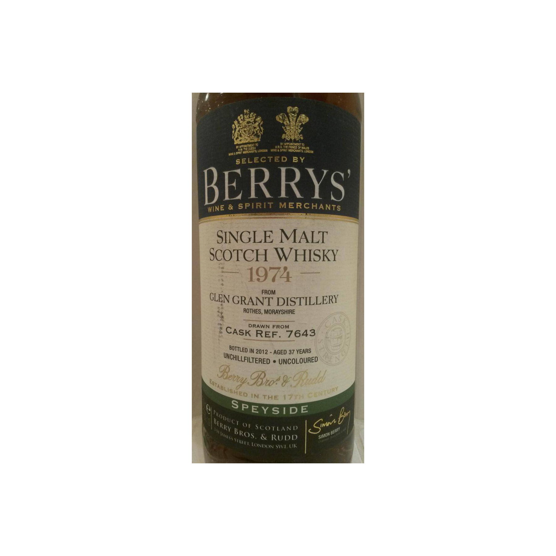 Glen Grant 1974 37 Years Single Malt Whisky 2
