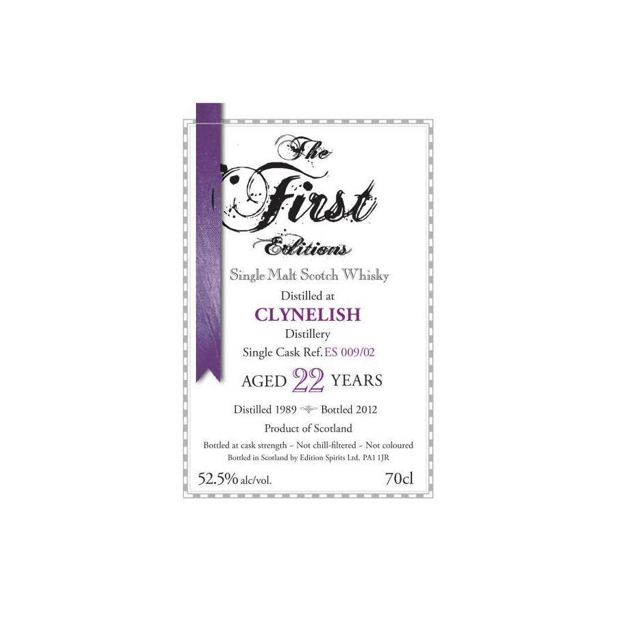Clynelish The First Editions 1989 22 Years Single Malt Whisky 2