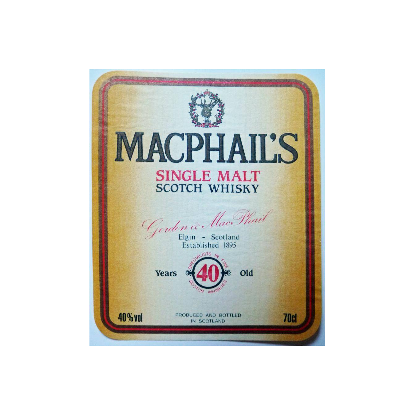 Gordon & MacPhail 40 Years Single Malt Whisky 2