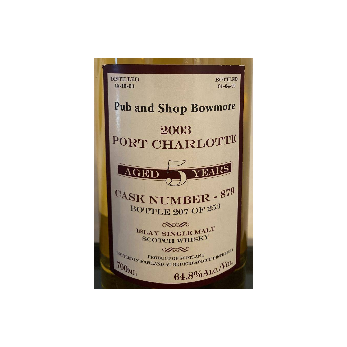 Port Charlotte 2003 5 Years Single Malt Whisky 2