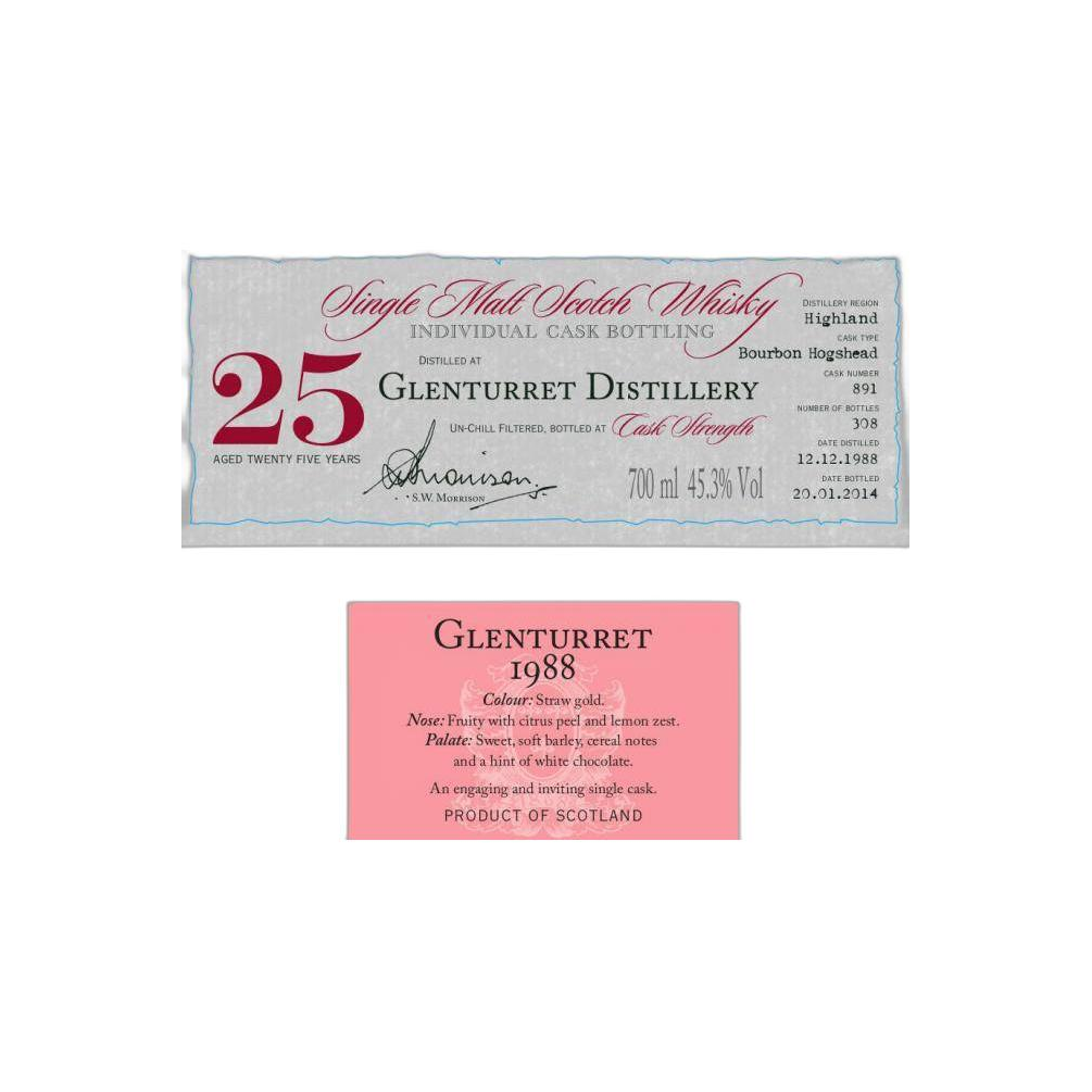 The Glenturret Individual Cask Bottling 1988 25 Years Single Malt Whisky