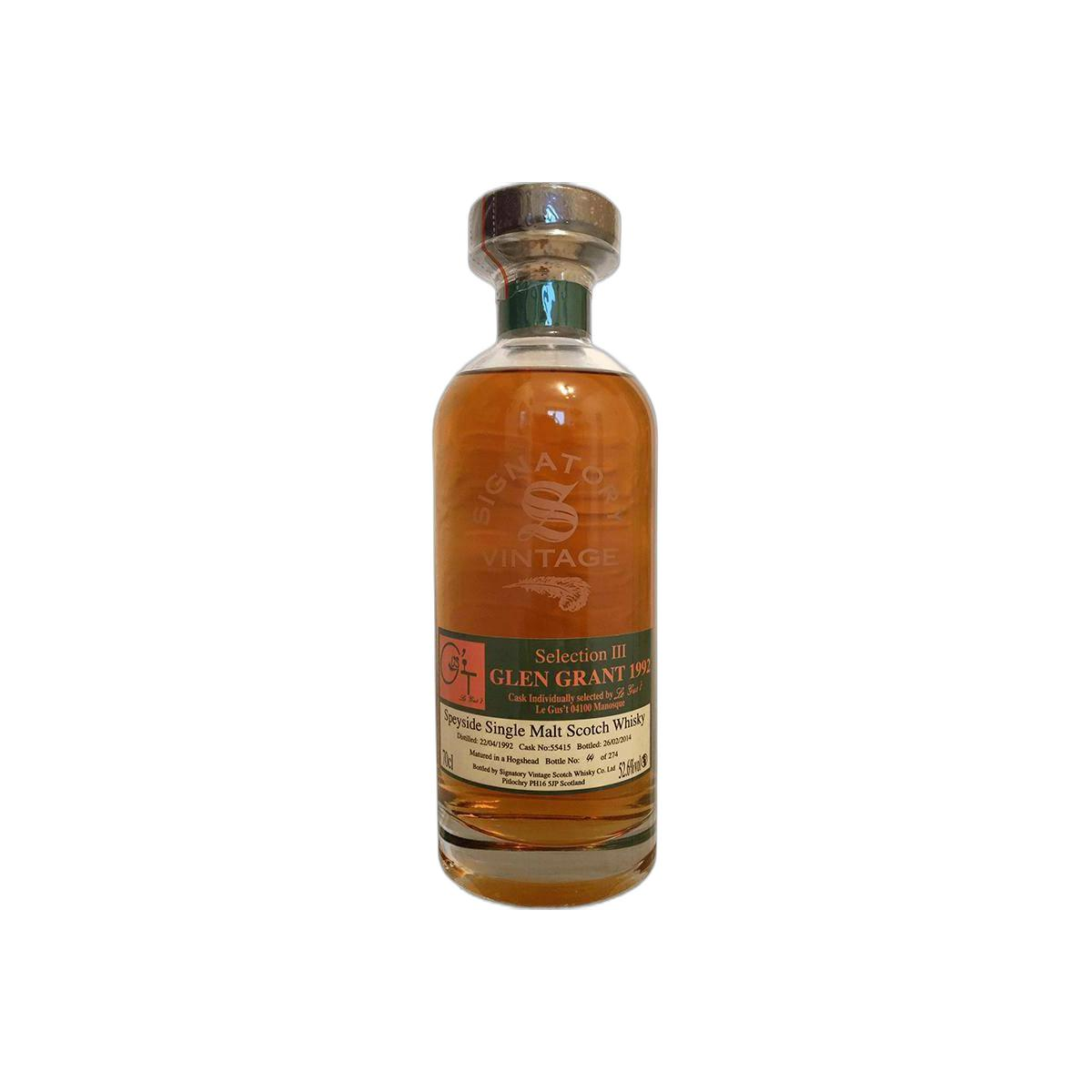 Glen Grant 1992 21 Years Single Malt Whisky