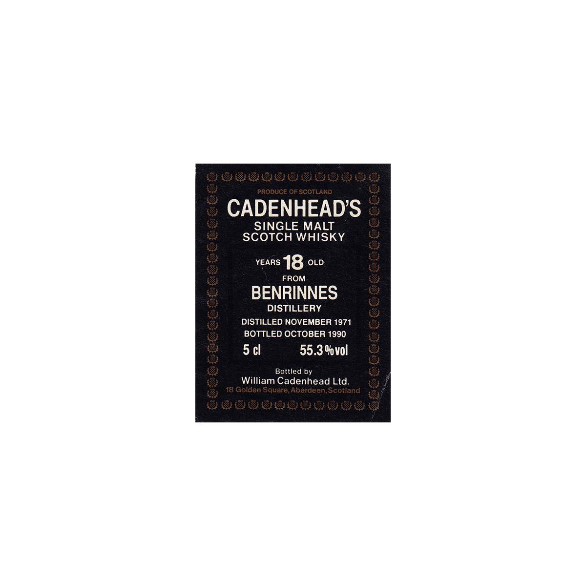 Benrinnes 1971 18 Years Single Malt Whisky