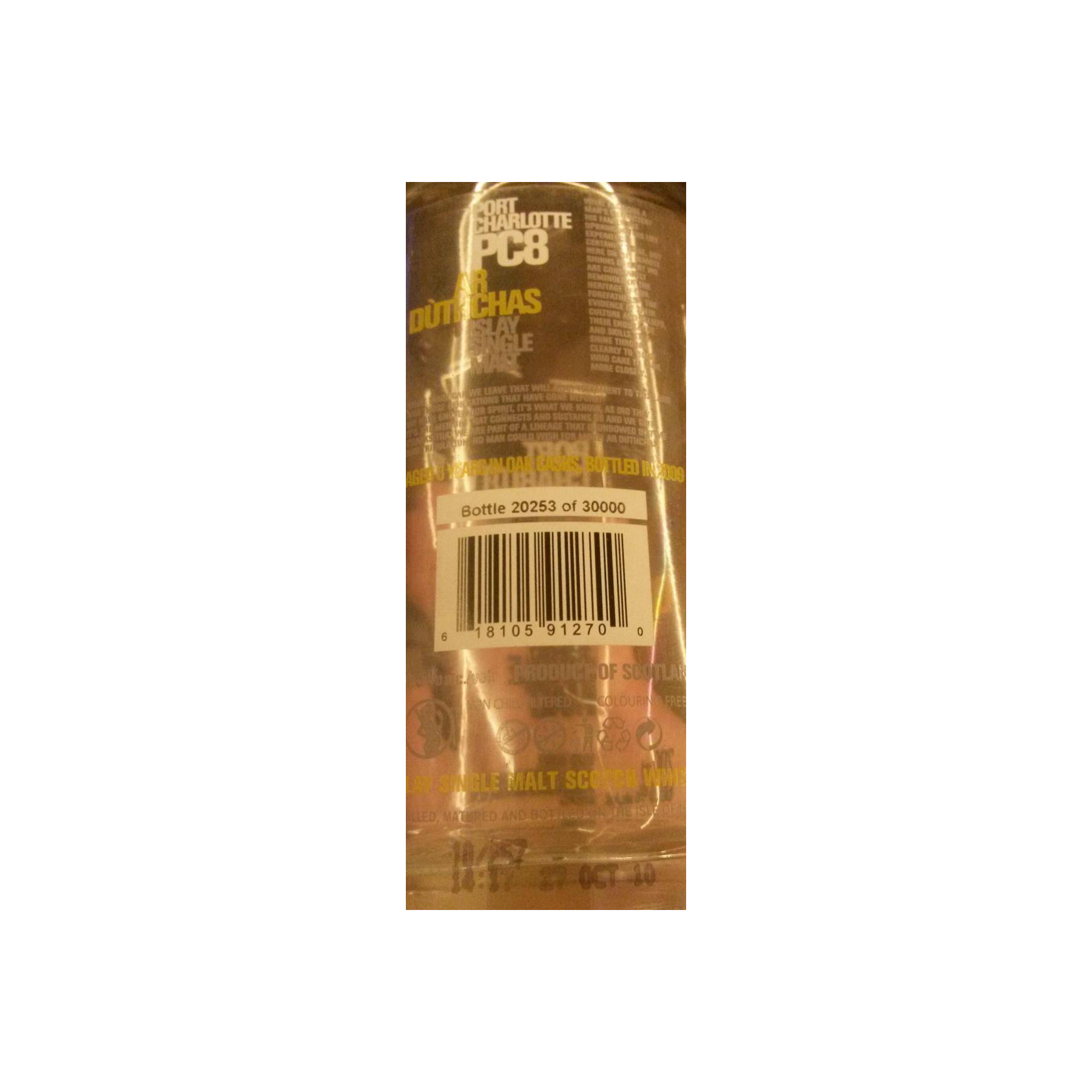 Port Charlotte 8 Years Single Malt Whisky