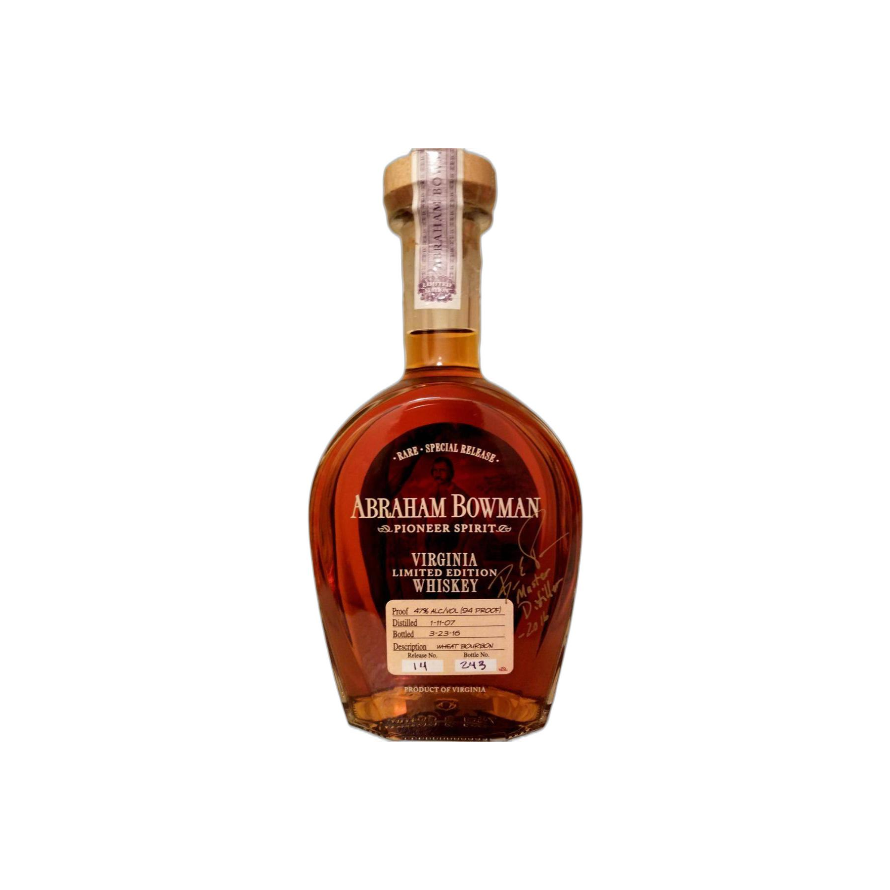 Abraham Bowman 2007 Wheat Bourbon