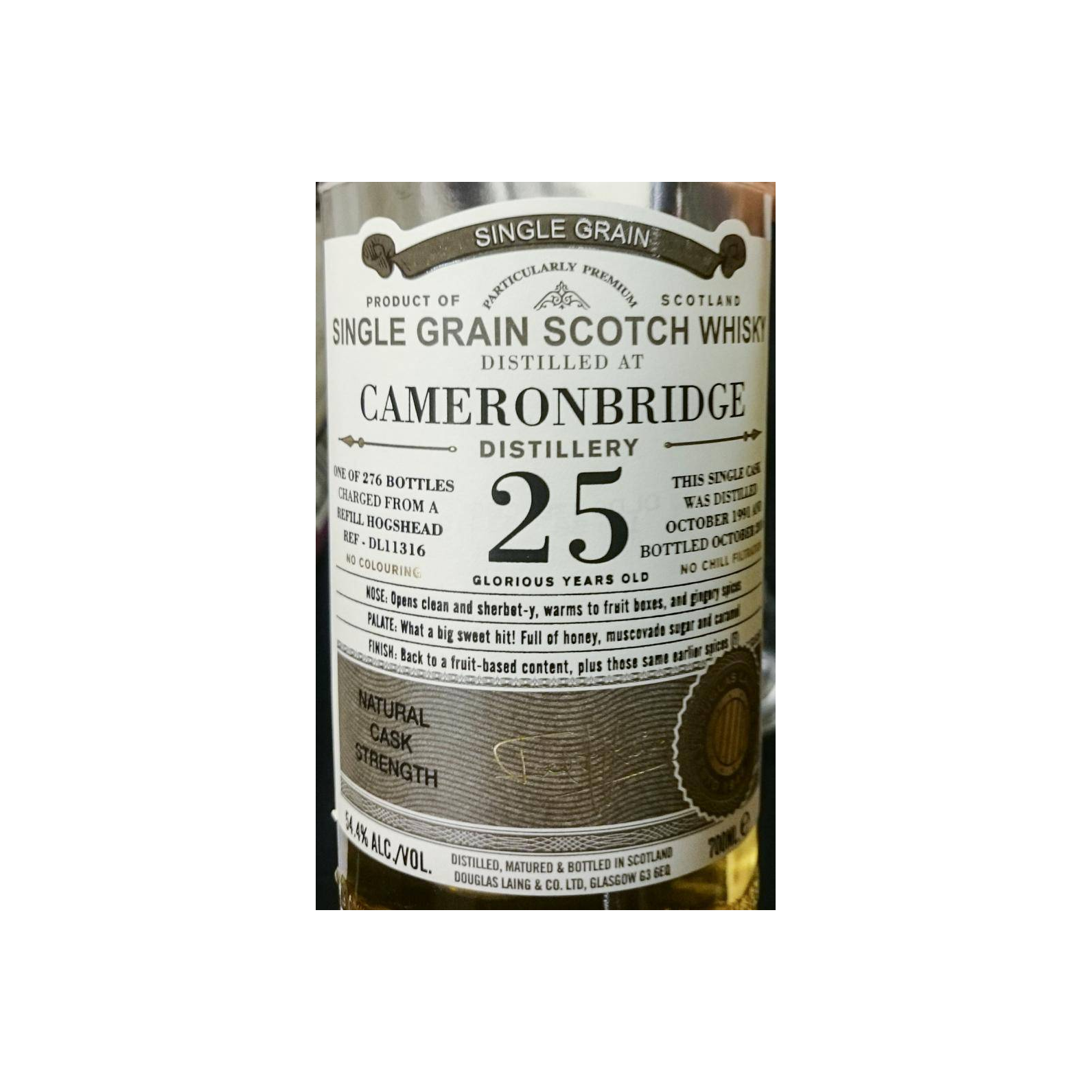 Cameronbridge Old Particular 1991 25 Years Single Grain Whisky 2