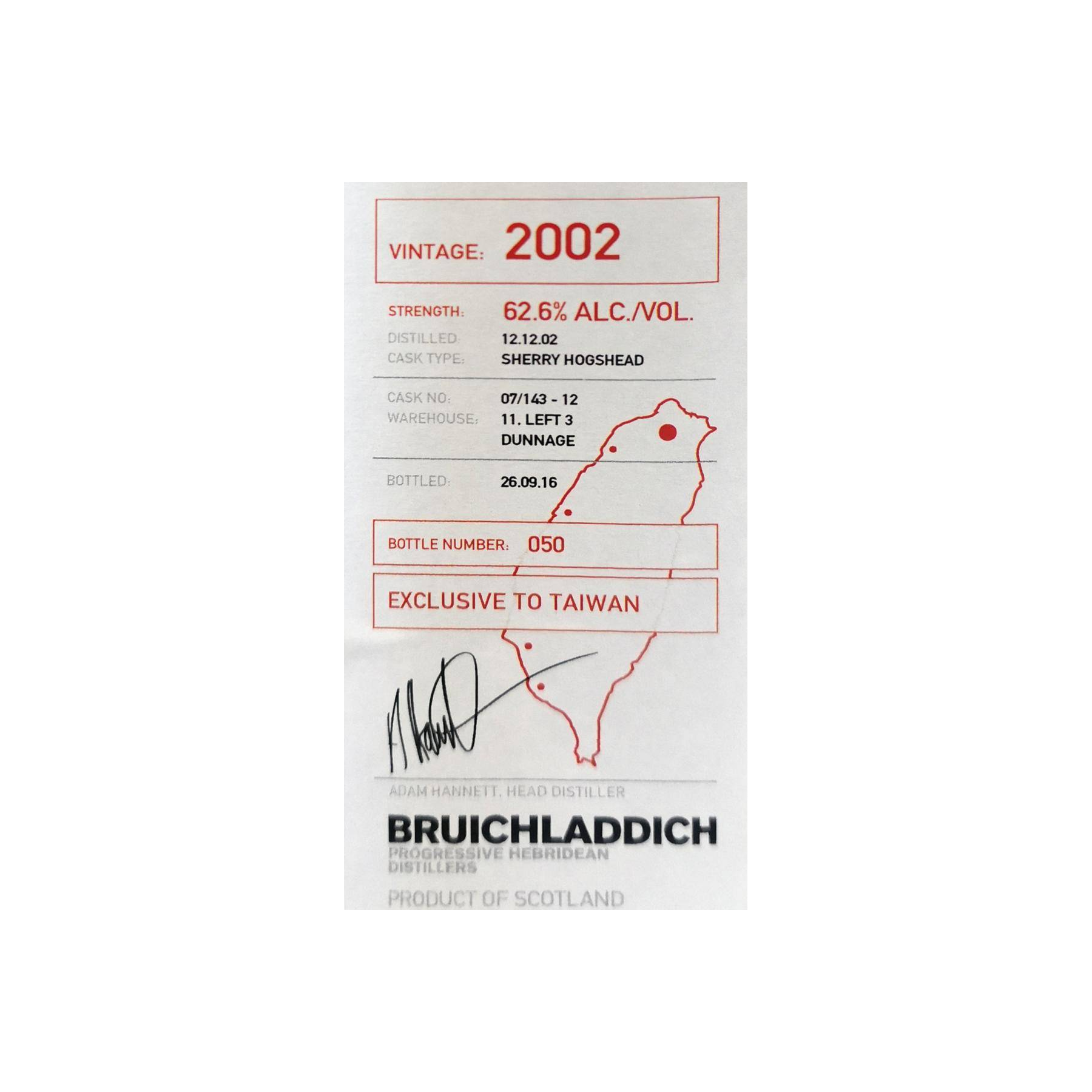 Bruichladdich 2002 13 Years Single Malt Whisky