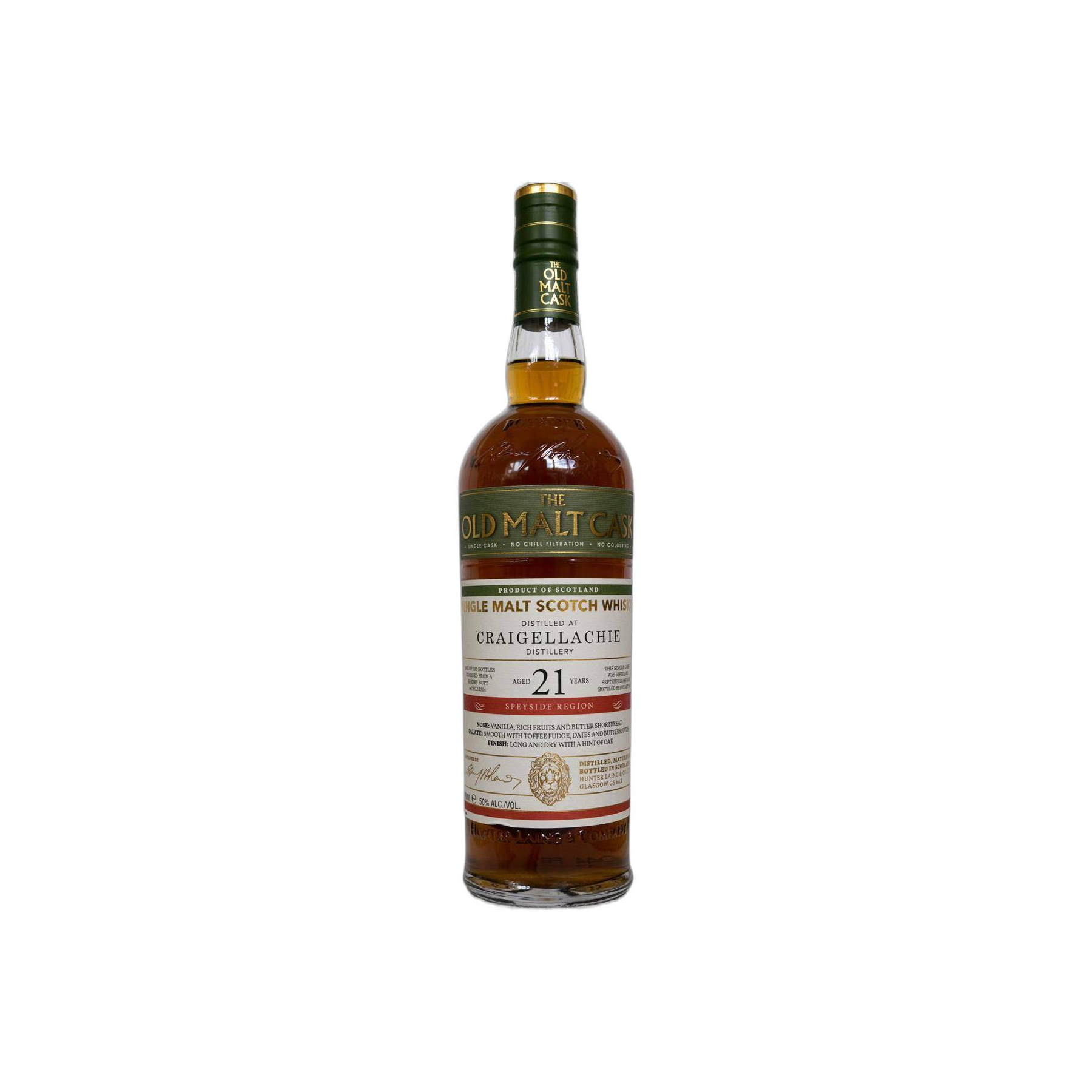 Craigellachie Old Malt Cask 1995 21 Years Single Malt Whisky