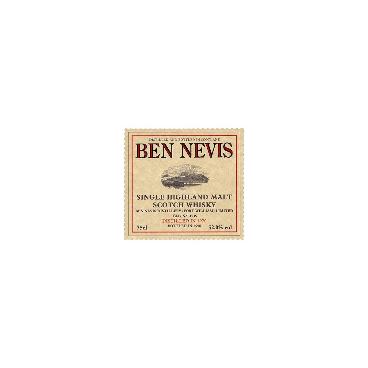 Ben Nevis 1970 26 Years Single Malt Whisky