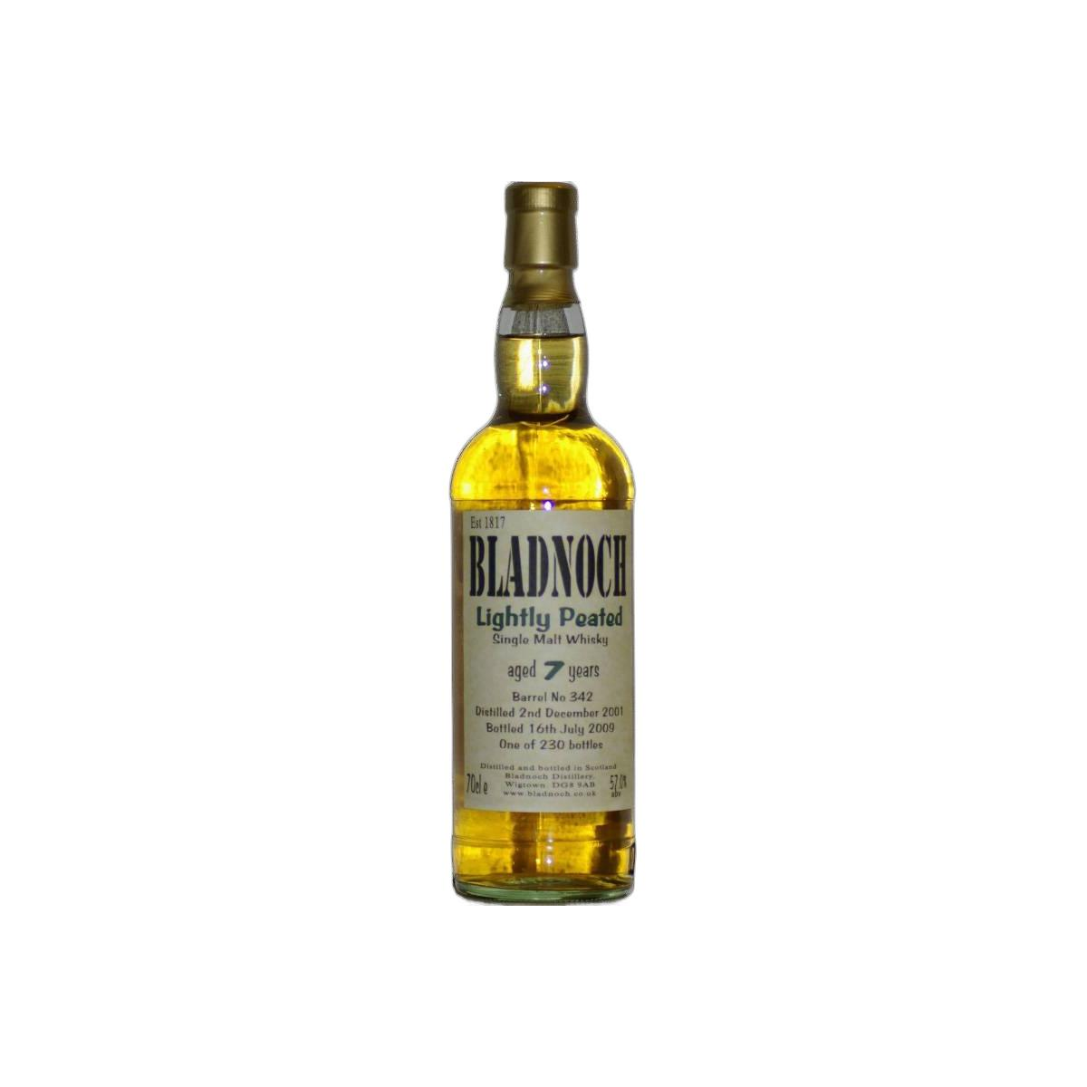 Bladnoch 2001 7 Years Single Malt Whisky