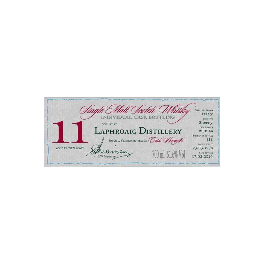 Laphroaig Individual Cask Bottling 1998 11 Years Single Malt Whisky 3