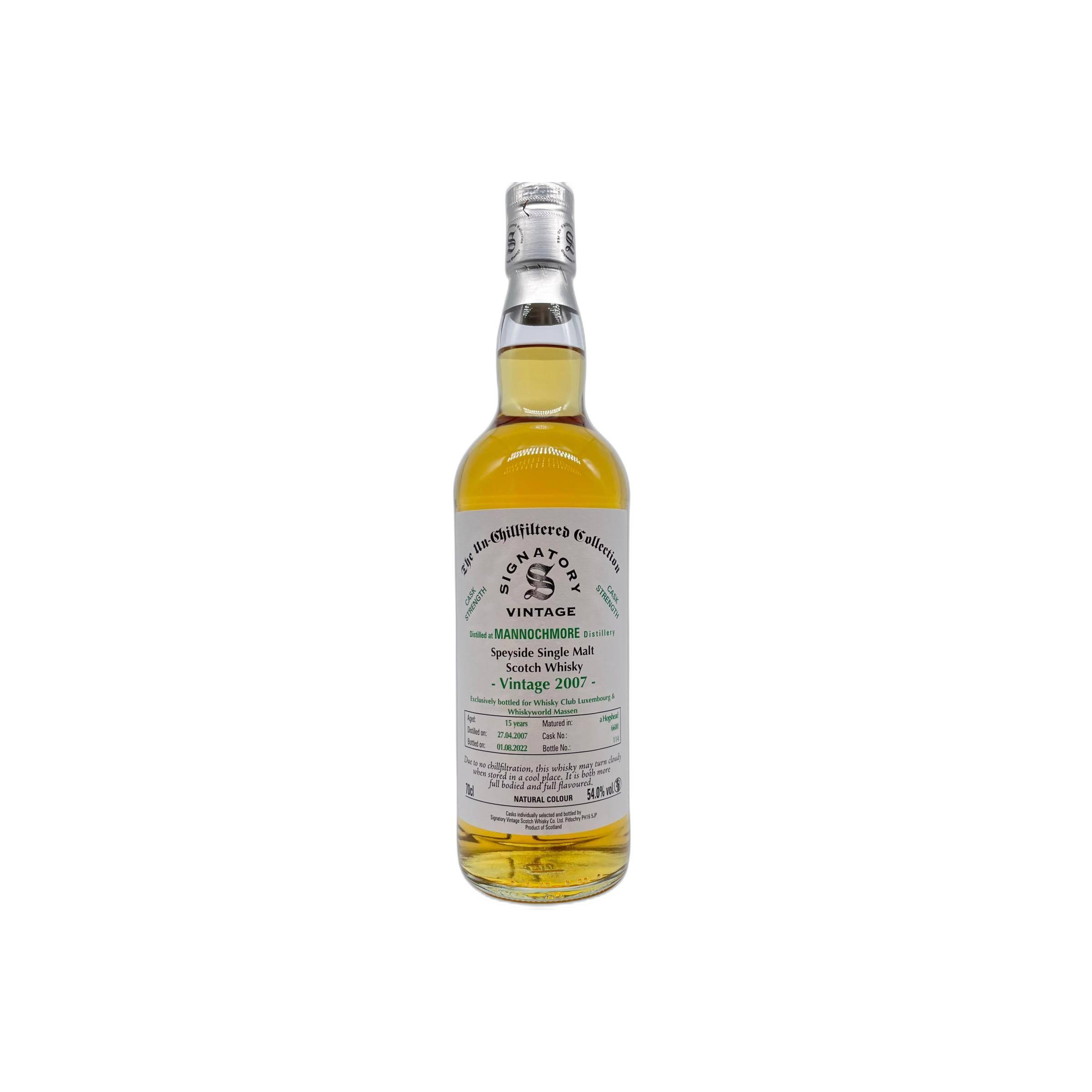 Mannochmore The Un-Chillfiltered Collection 2007 15 Years Single Malt Whisky