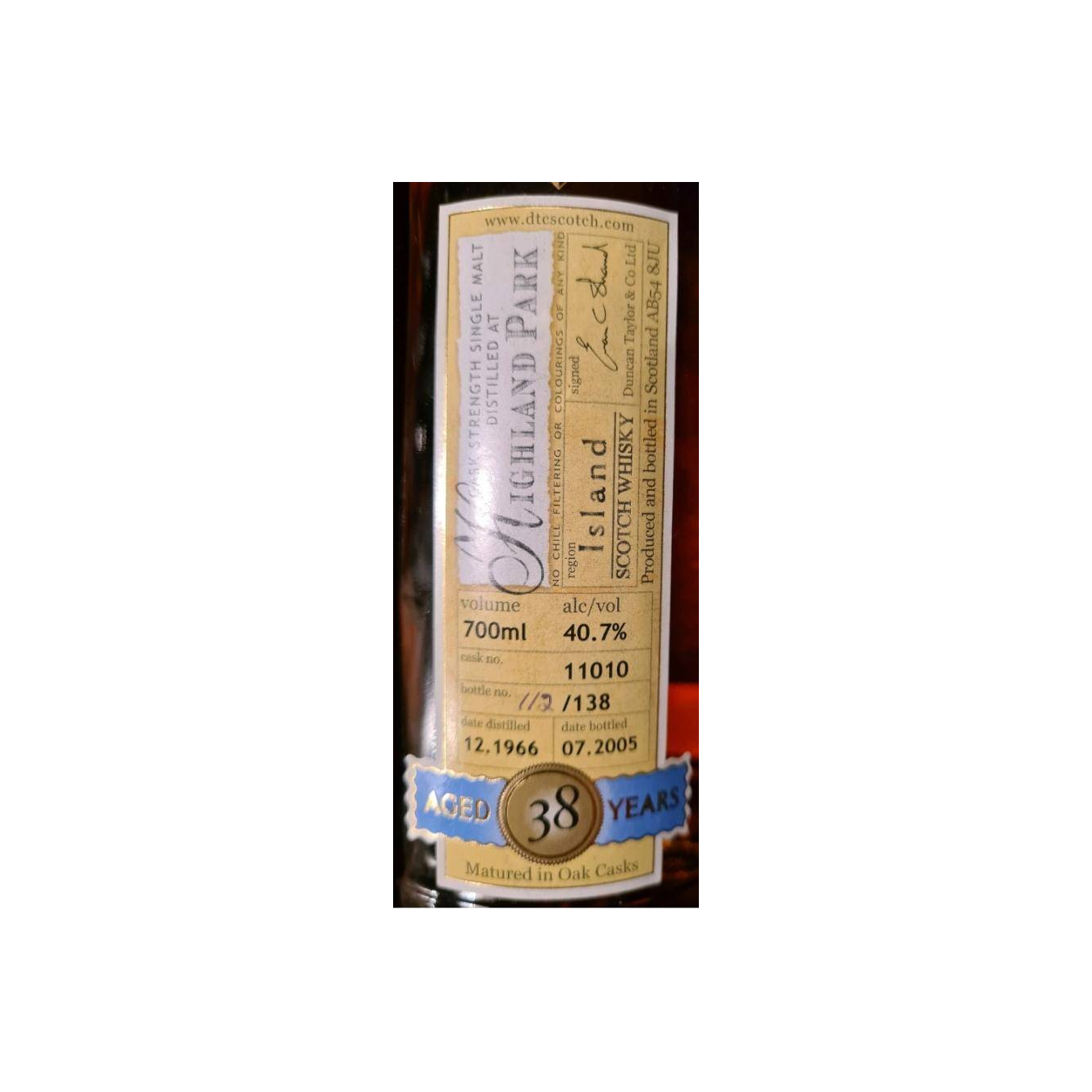 Highland Park Rare Auld 1966 38 Years Single Malt Whisky