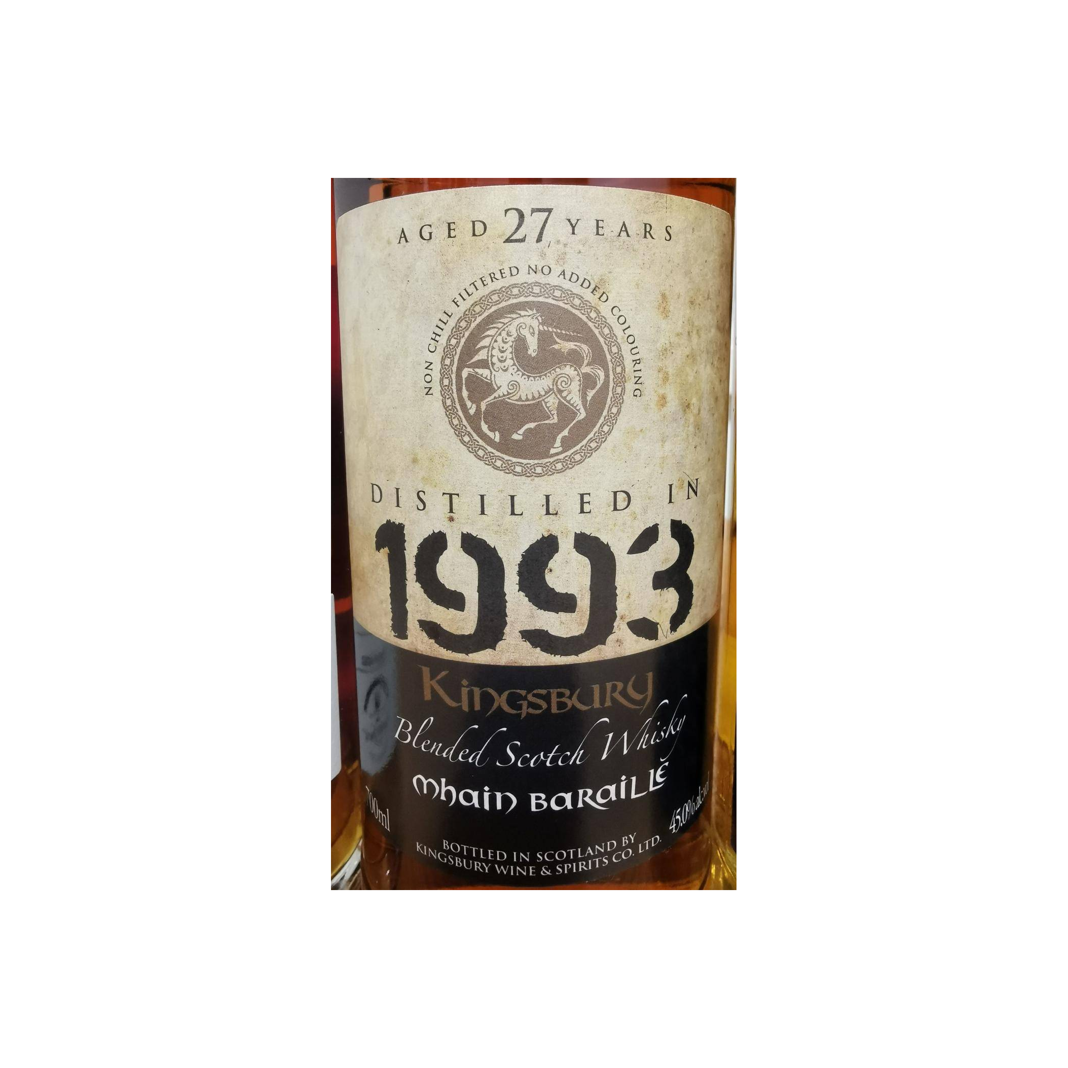 Kingsbury 1993 27 Years Blended Whisky 3