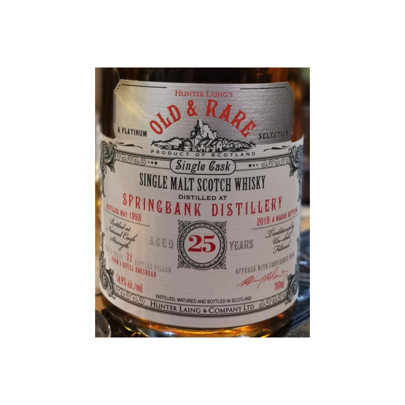 Springbank 1993 25 Years Single Malt Whisky