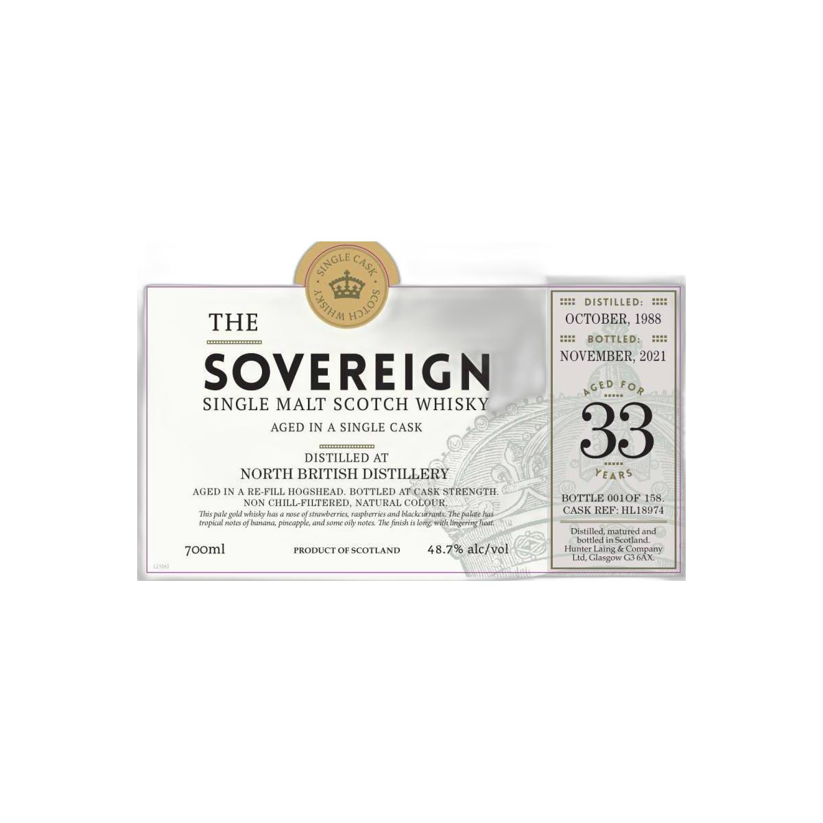 North British 1988 33 Years Single Grain Whisky 2