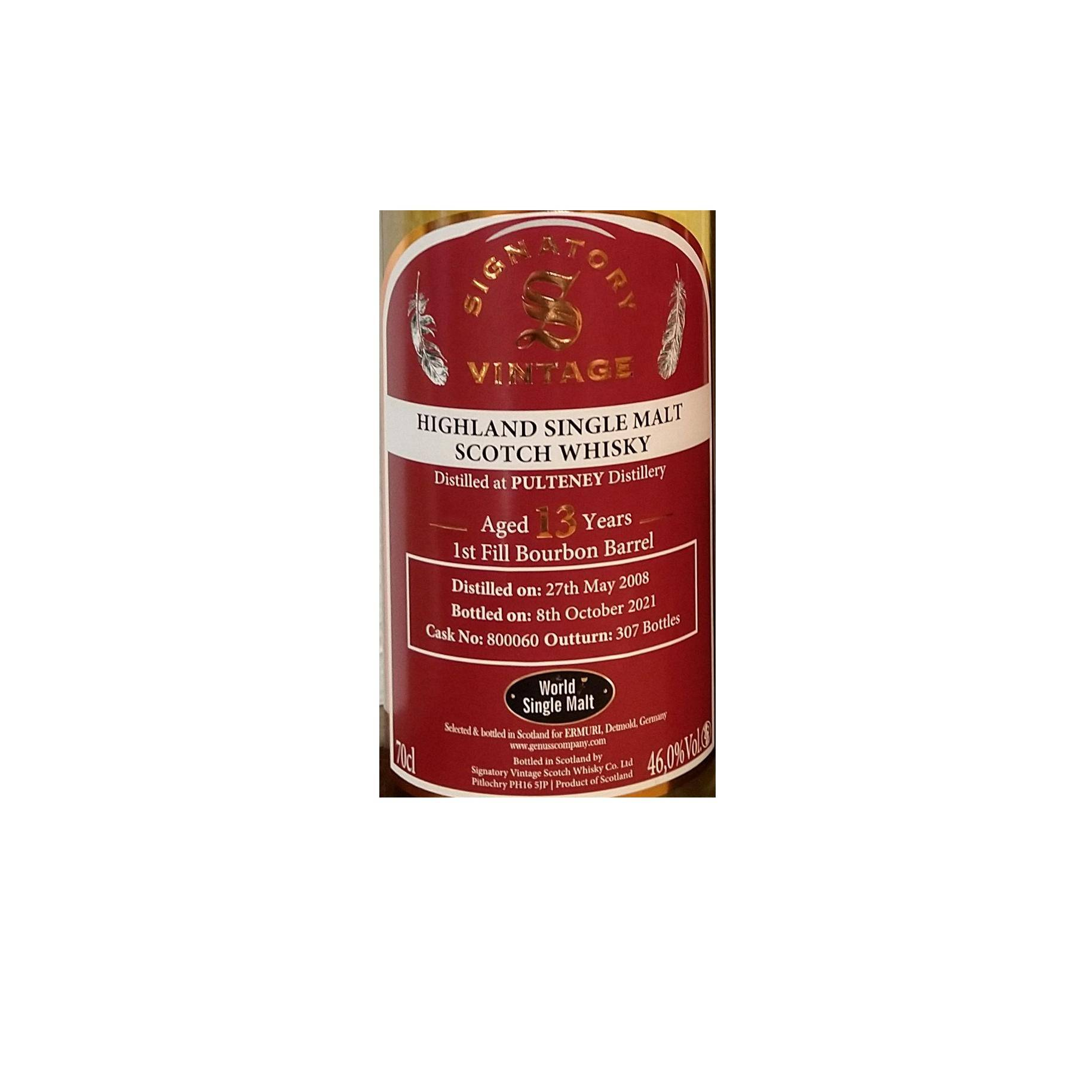 Old Pulteney 2008 13 Years Single Malt Whisky