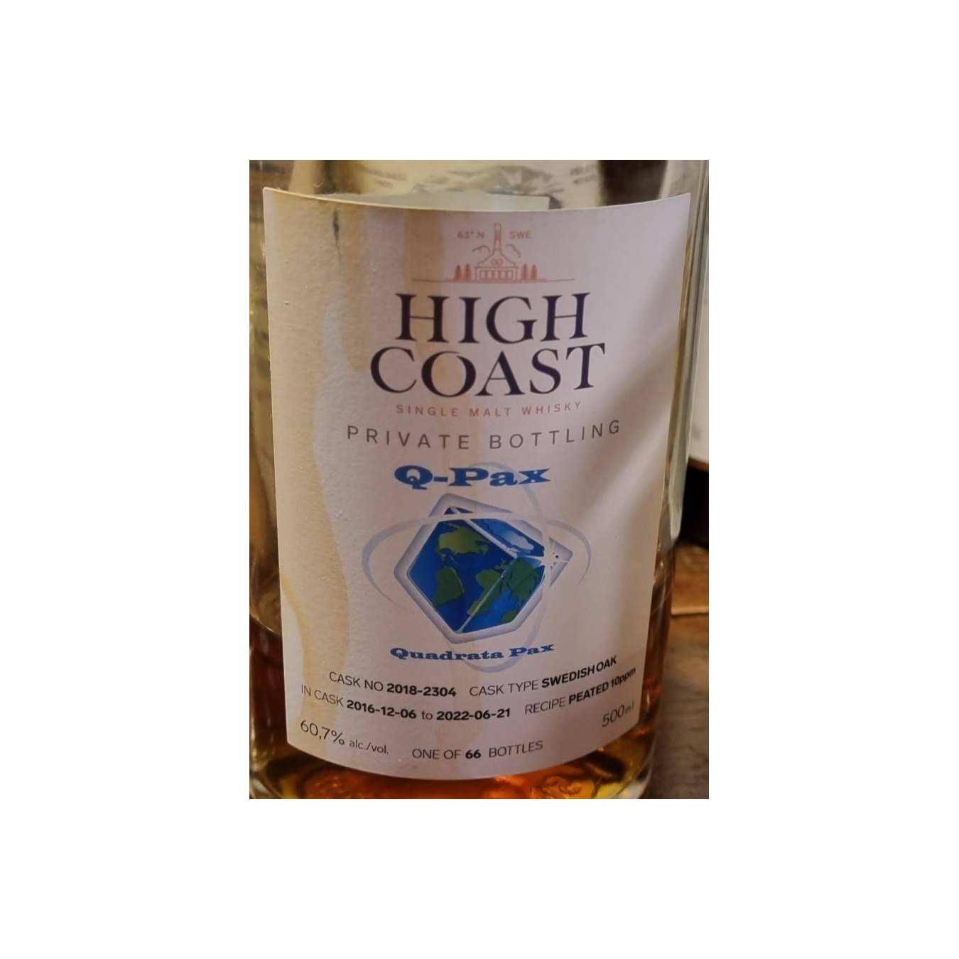 High Coast Private Bottling 2016 5 Years Single Malt Whisky