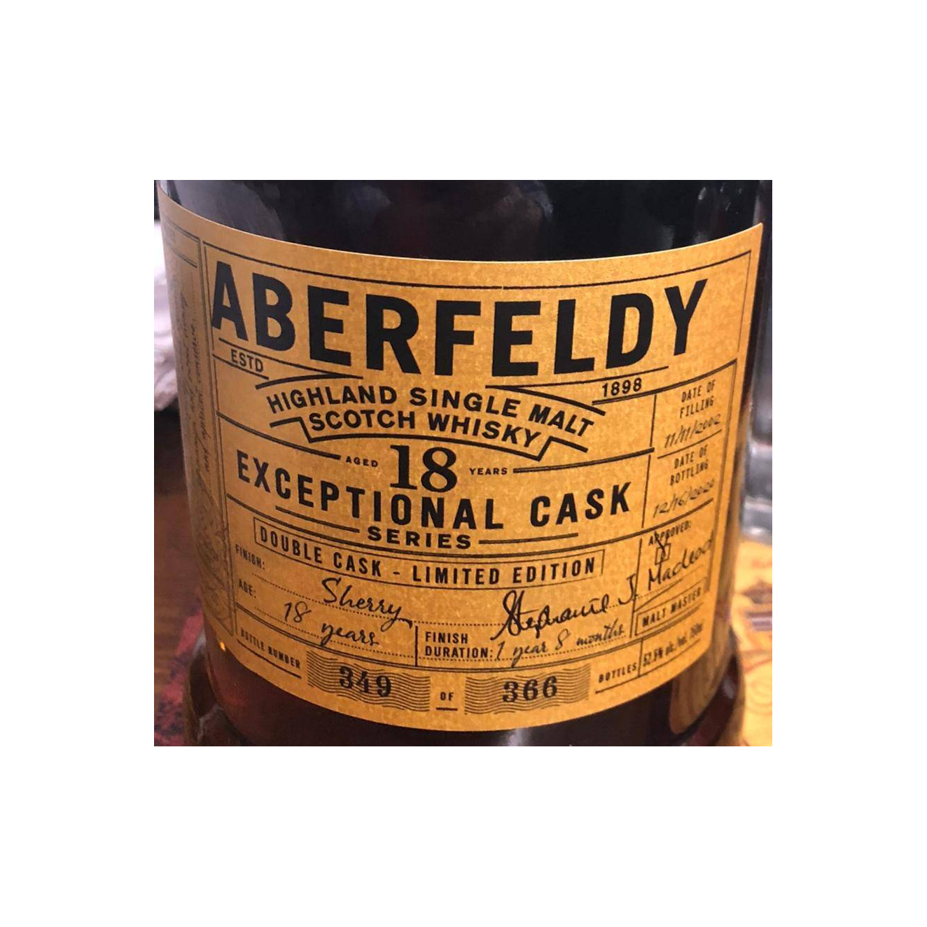 Aberfeldy 2002 18 Years Single Malt Whisky