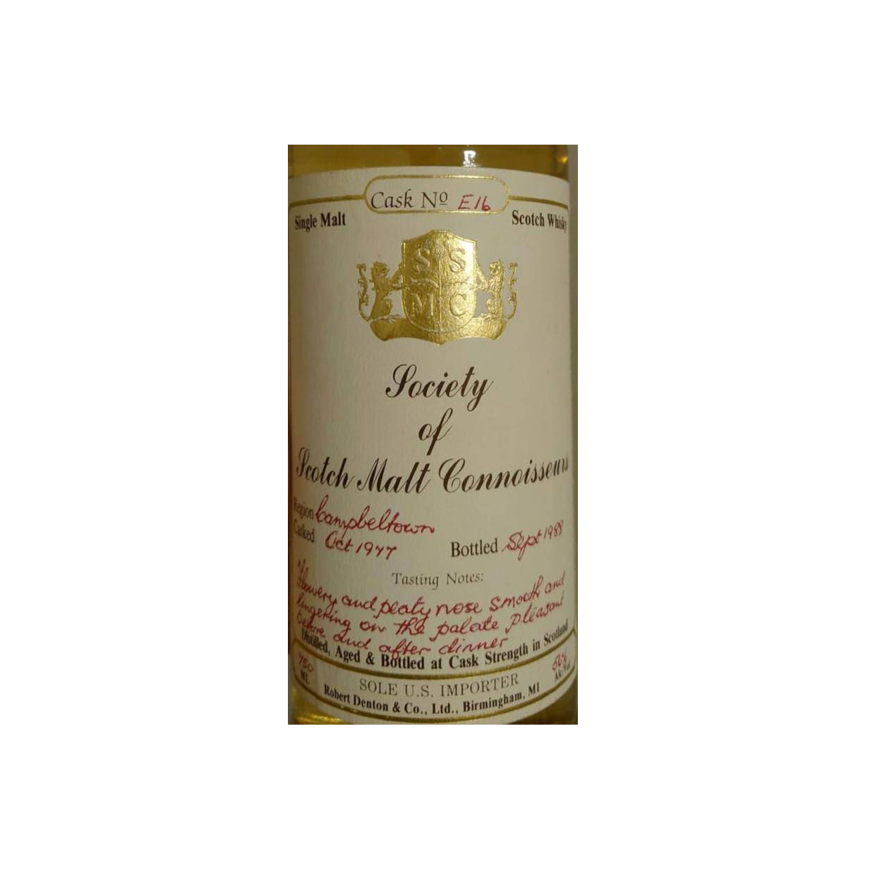 Society of Scotch Malt Connoisseurs 1977