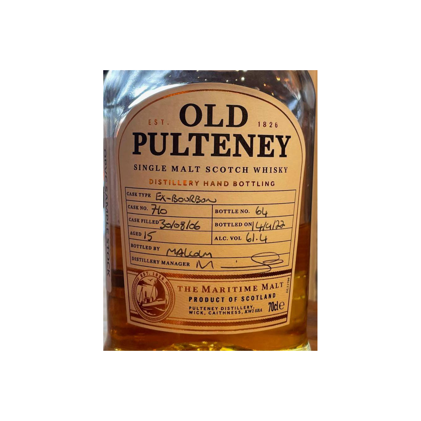 Old Pulteney 2006 15 Years Single Malt Whisky
