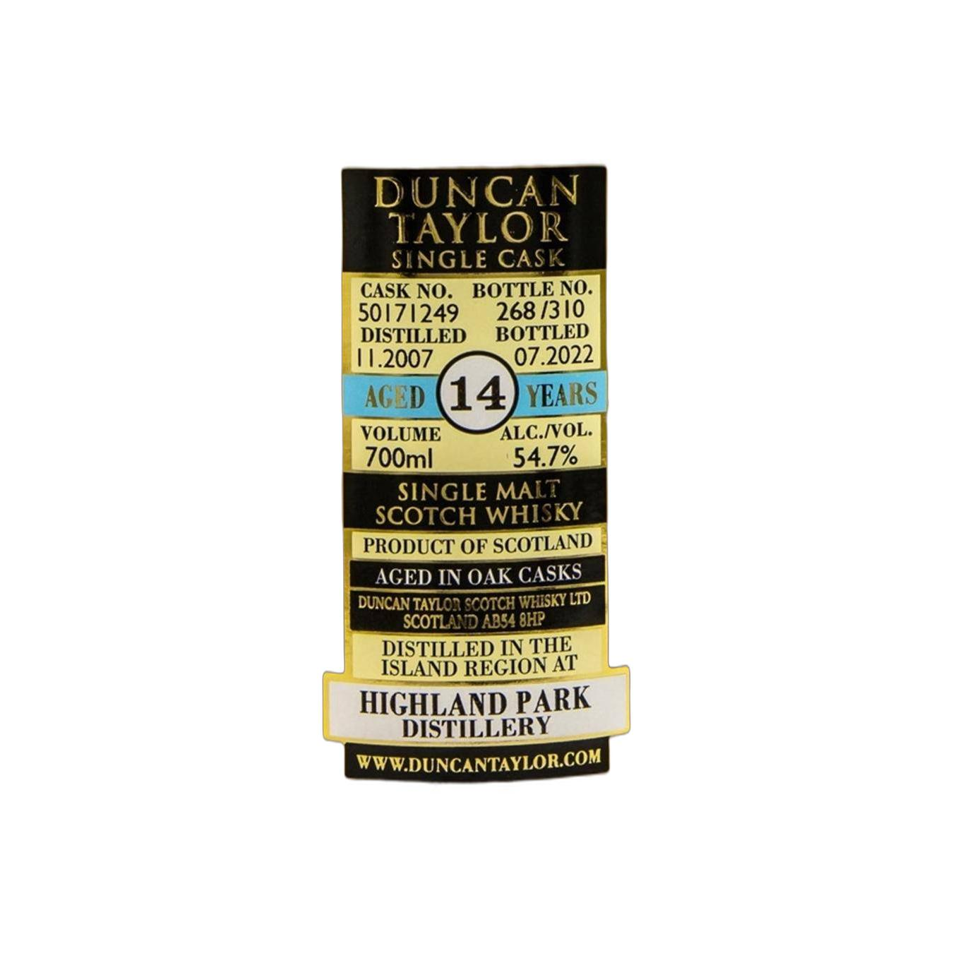 Highland Park Single Cask 2007 14 Years Single Malt Whisky 2