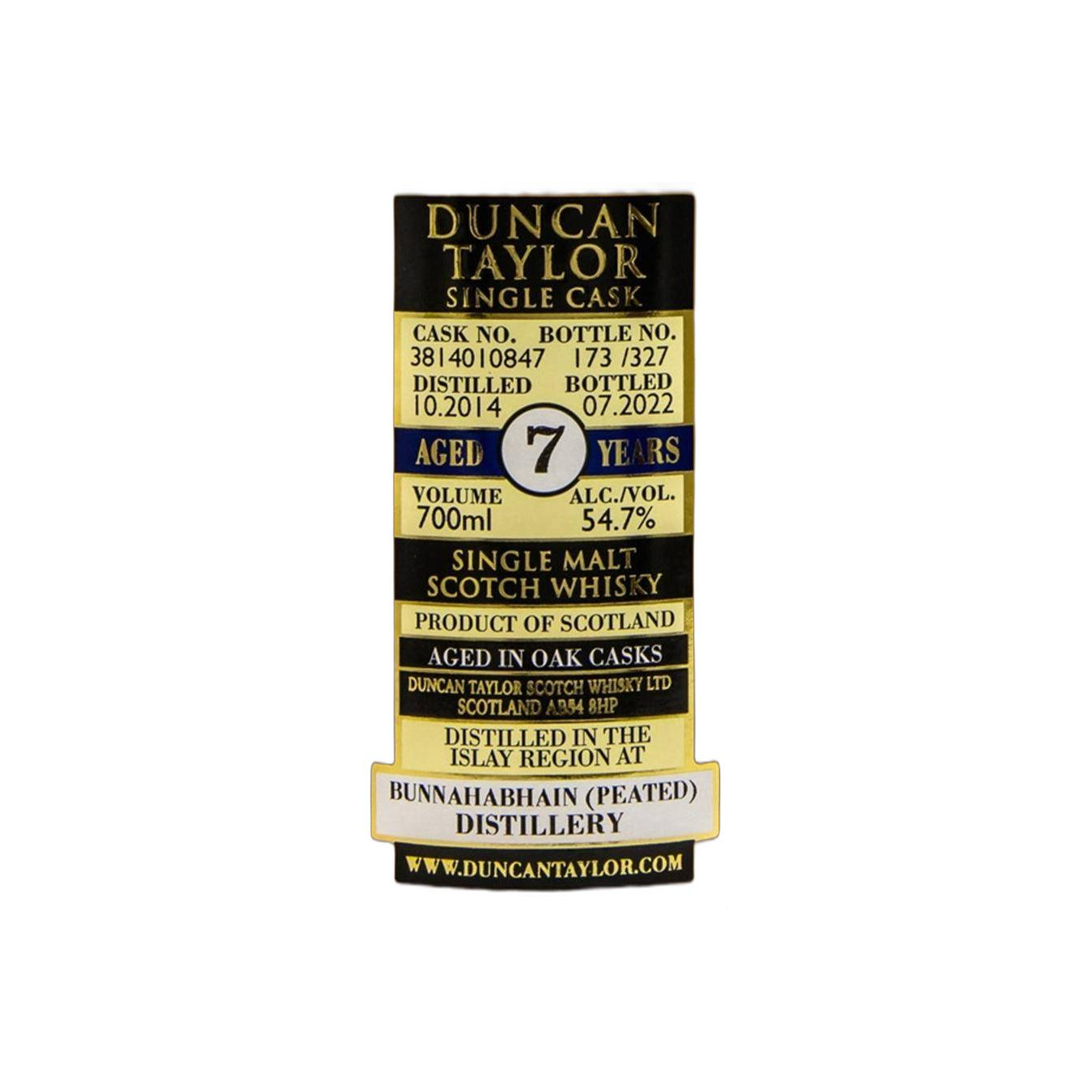 Bunnahabhain Single Cask 2014 7 Years Single Malt Whisky 2