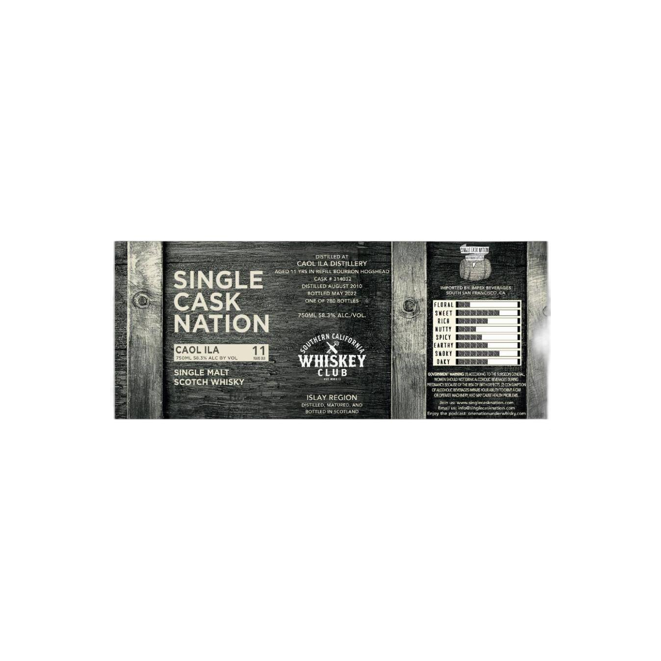 Caol Ila 2010 11 Years Single Malt Whisky