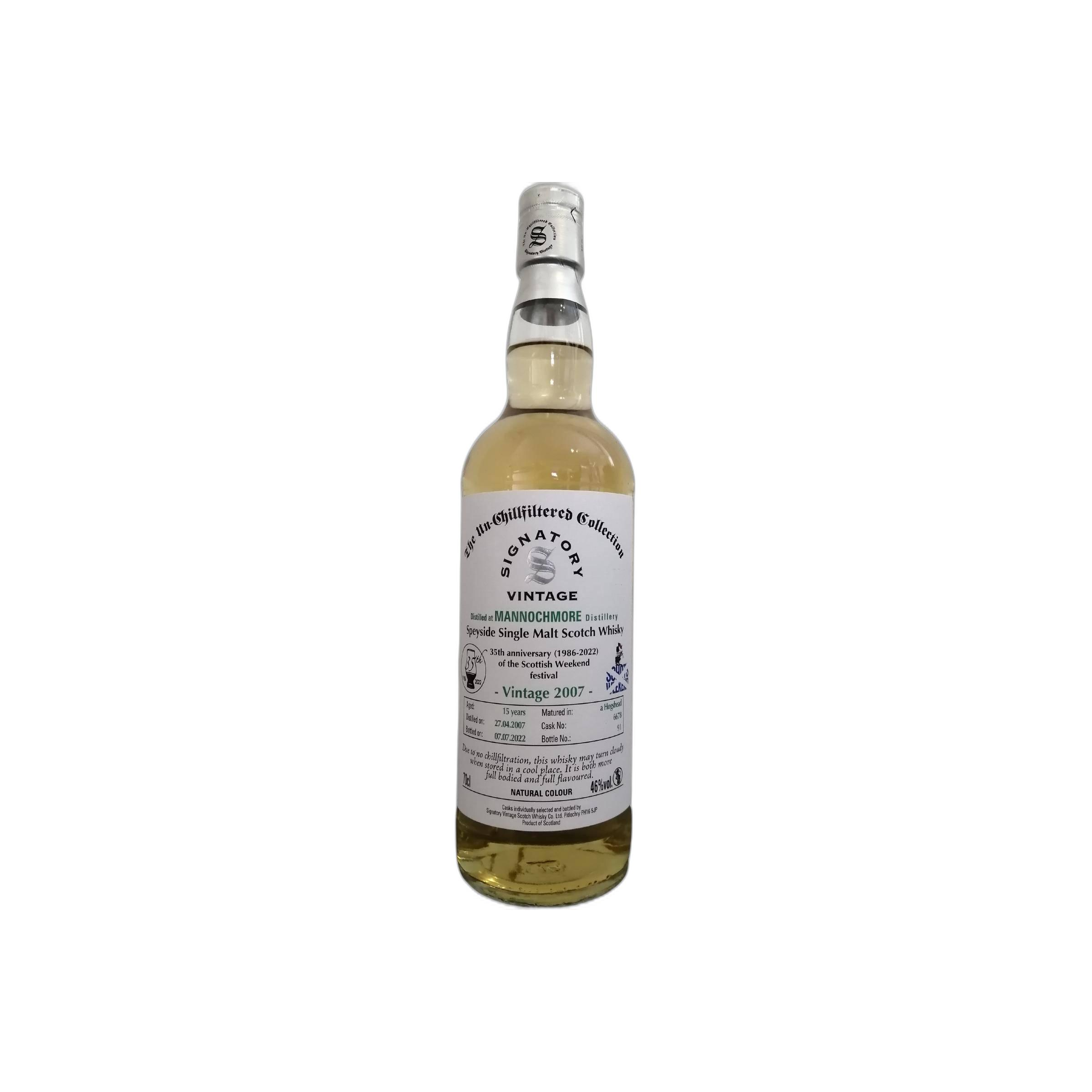 Mannochmore The Un-Chillfiltered Collection 2007 15 Years Single Malt Whisky