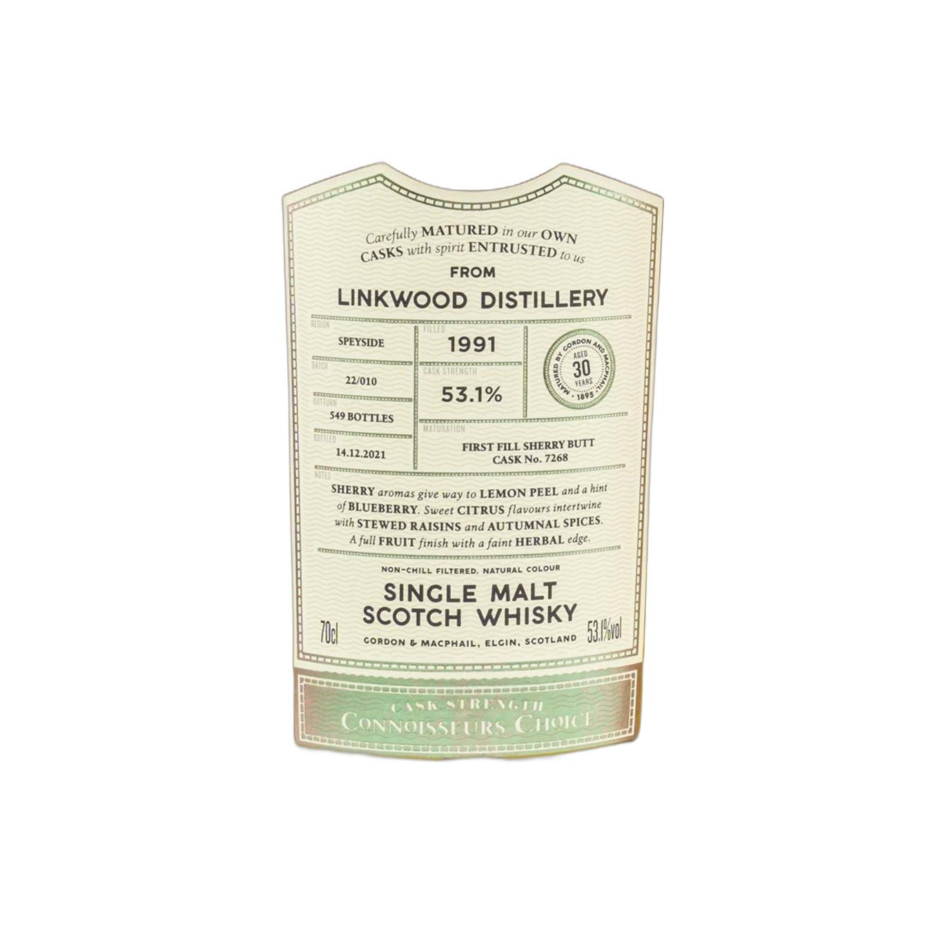 Linkwood Connoisseurs Choice - Cask Strength 1991 30 Years Single Malt Whisky 3
