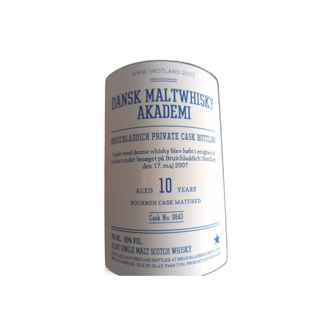 Bruichladdich 2007 10 Years Single Malt Whisky