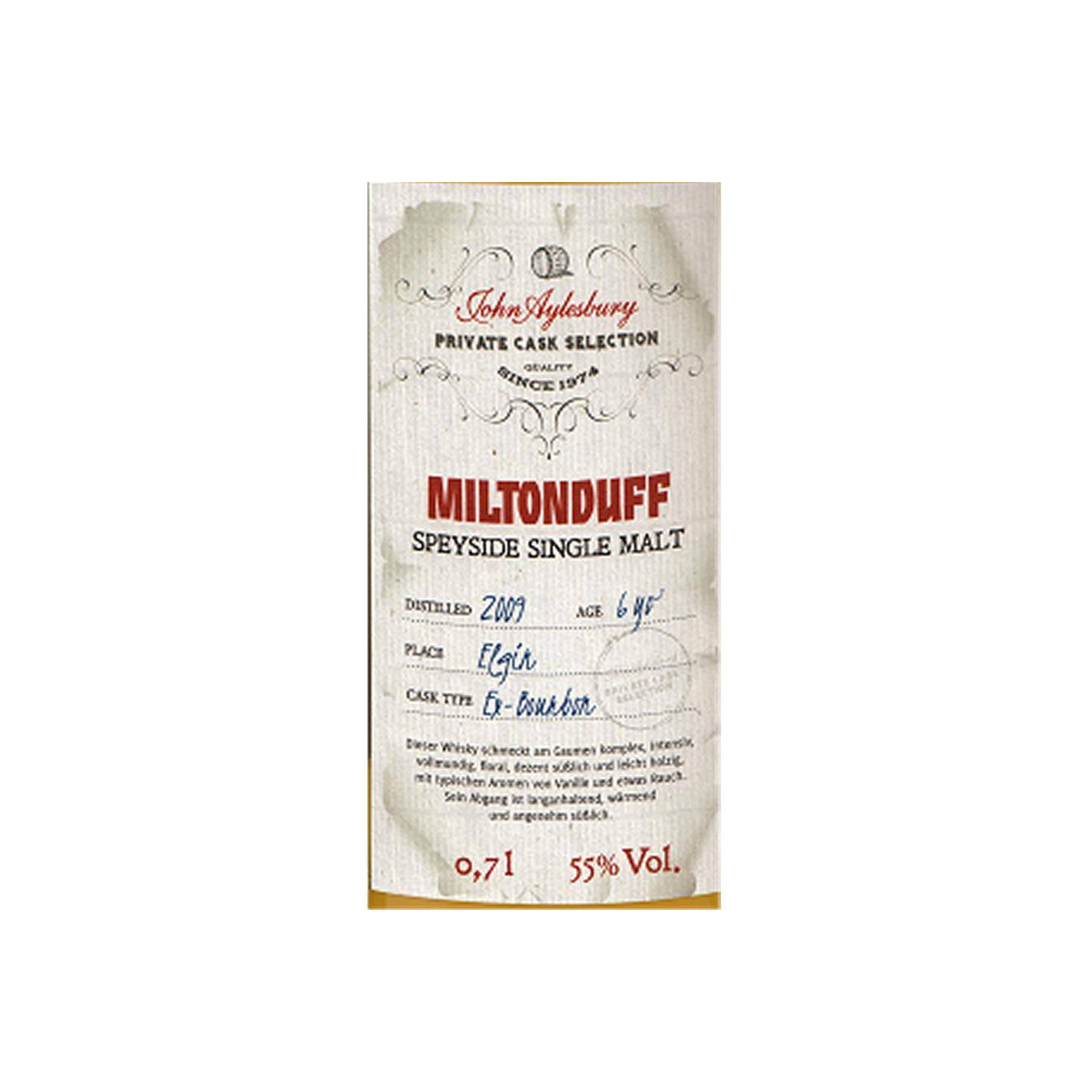 Miltonduff 2009 6 Years Single Malt Whisky