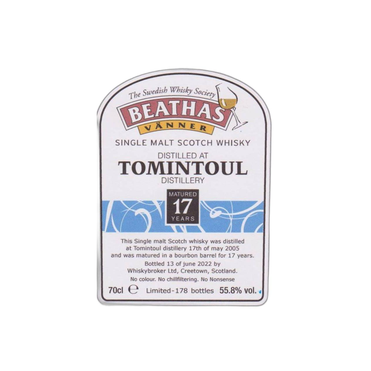 Tomintoul 2005 17 Years Single Malt Whisky 3