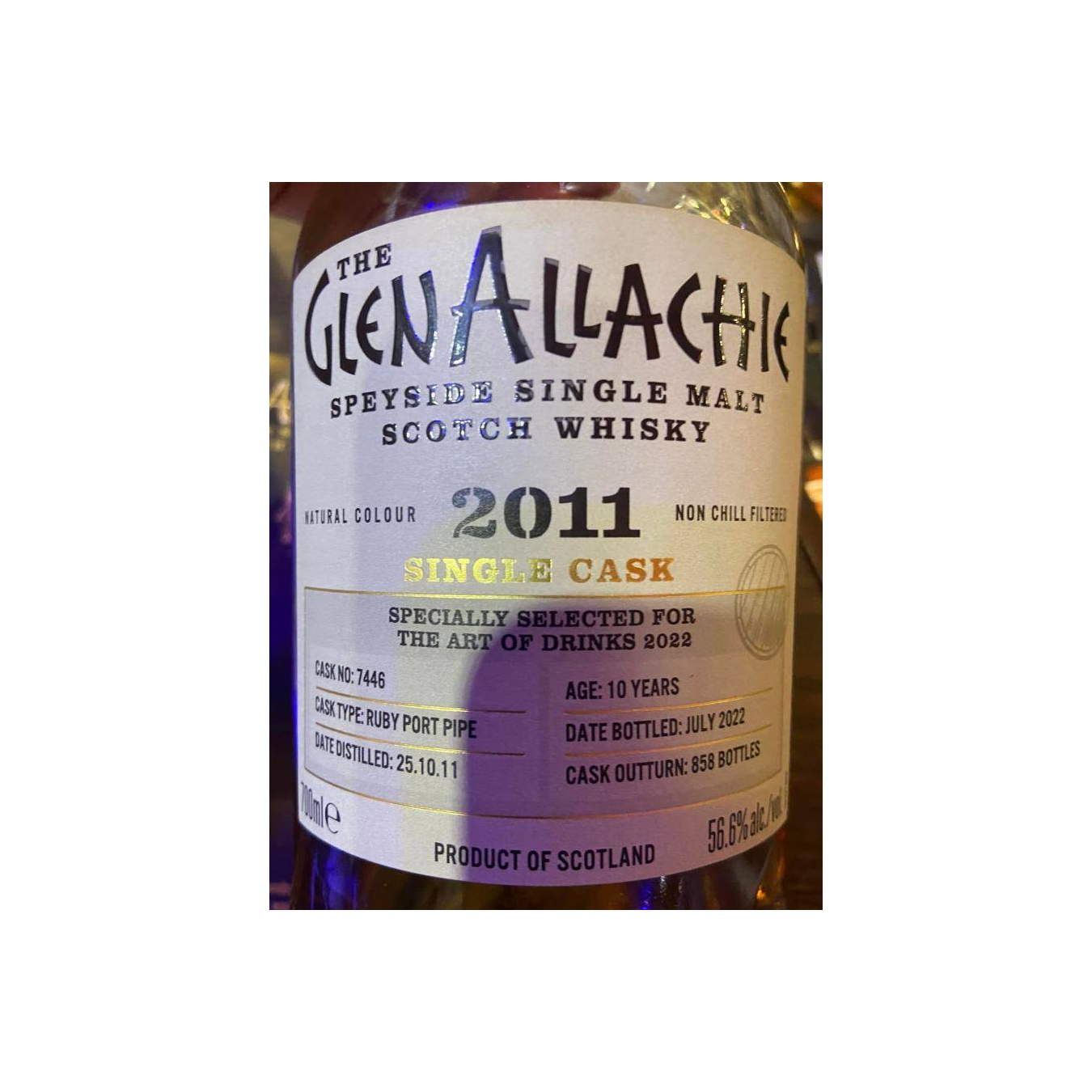 The GlenAllachie Single Cask 2011 10 Years Single Malt Whisky