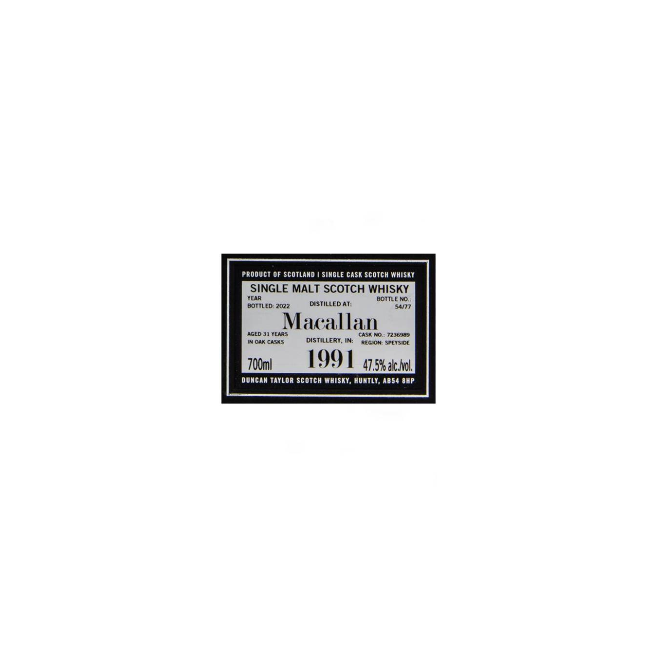 The Macallan 1991 31 Years Single Malt Whisky 2