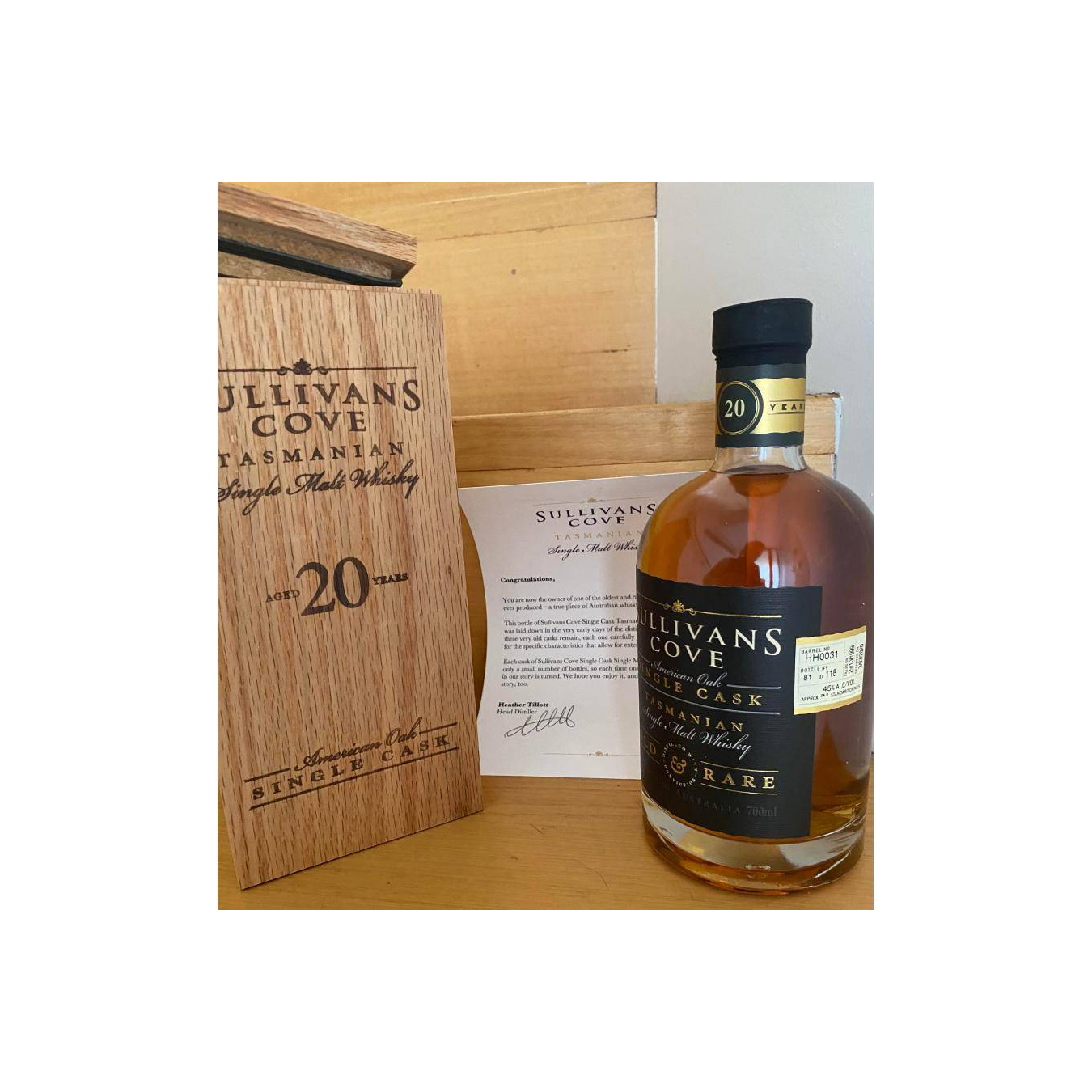 Sullivans Cove 1999 20 Years Single Malt Whisky