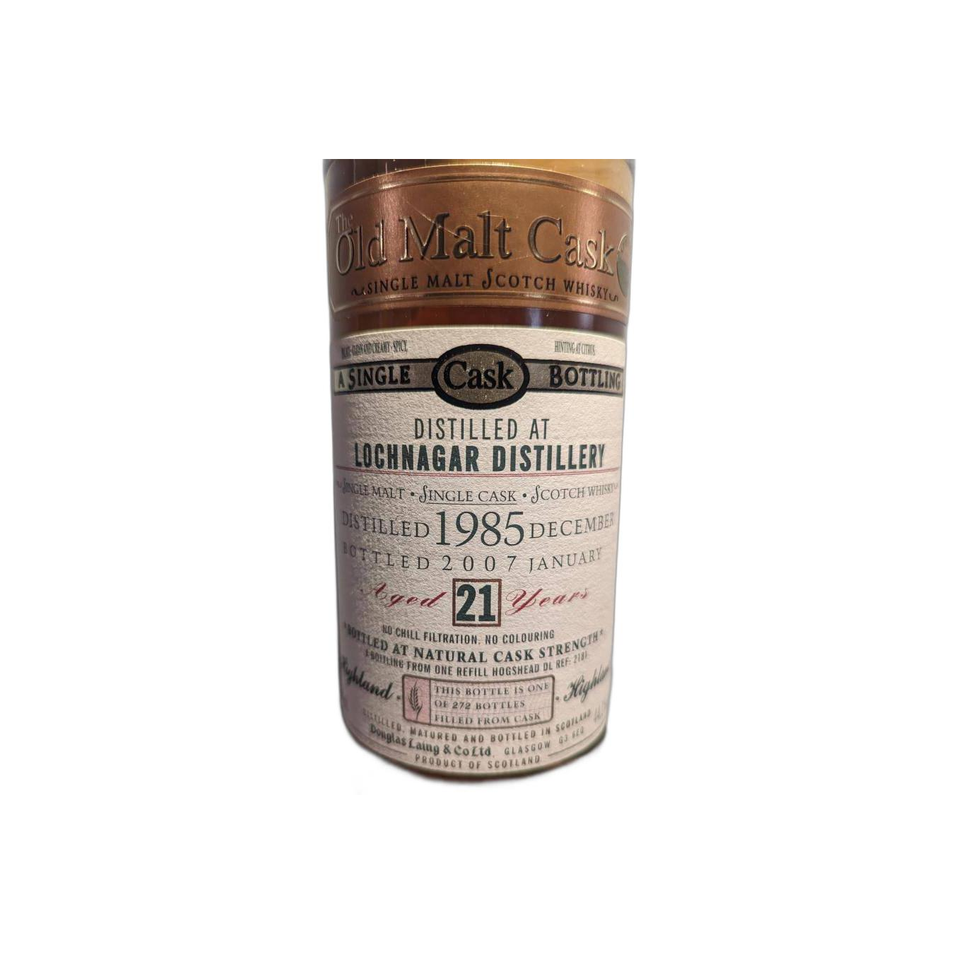Royal Lochnagar Old Malt Cask 1985 21 Years Single Malt Whisky