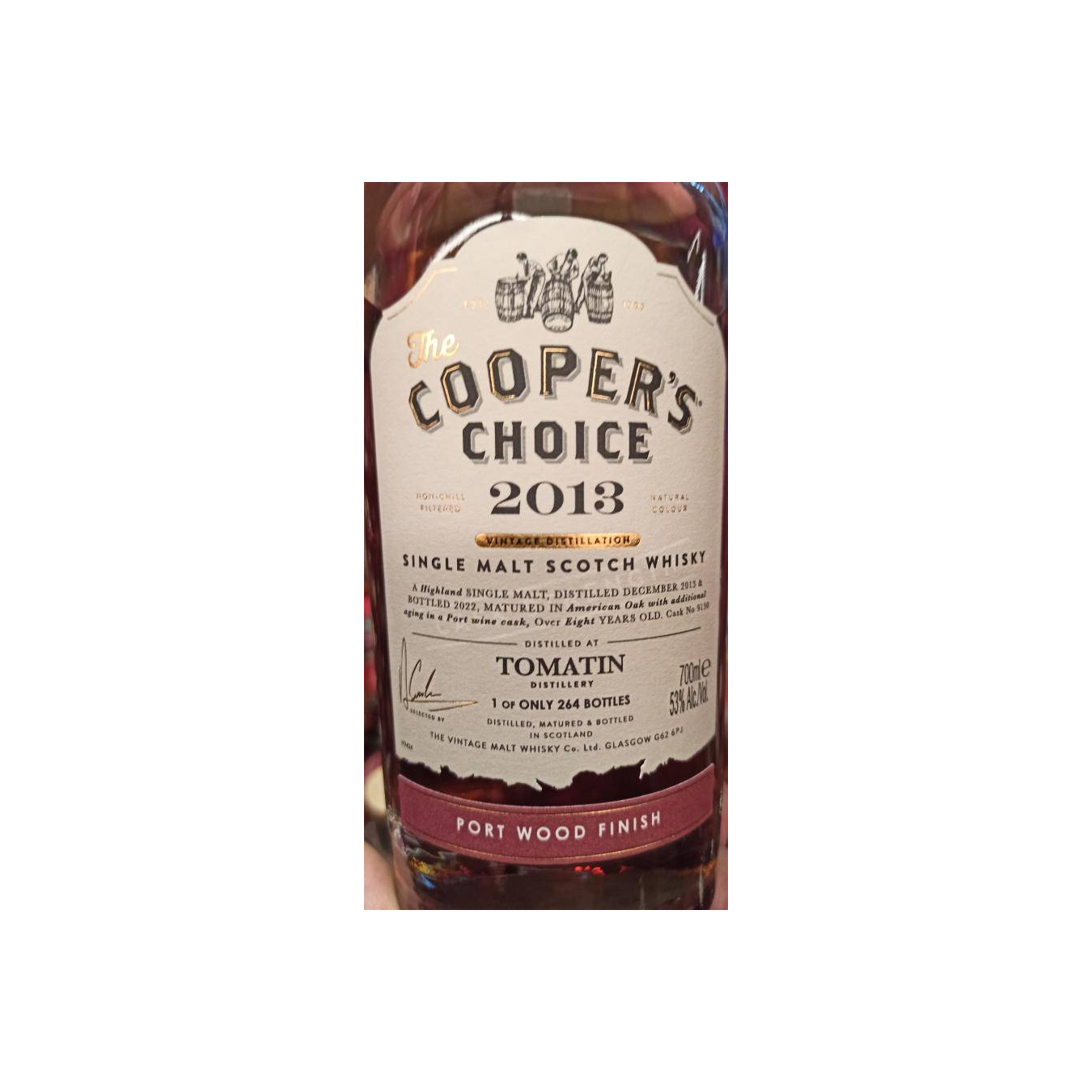 Tomatin The Cooper's Choice 2013 8 Years Single Malt Whisky