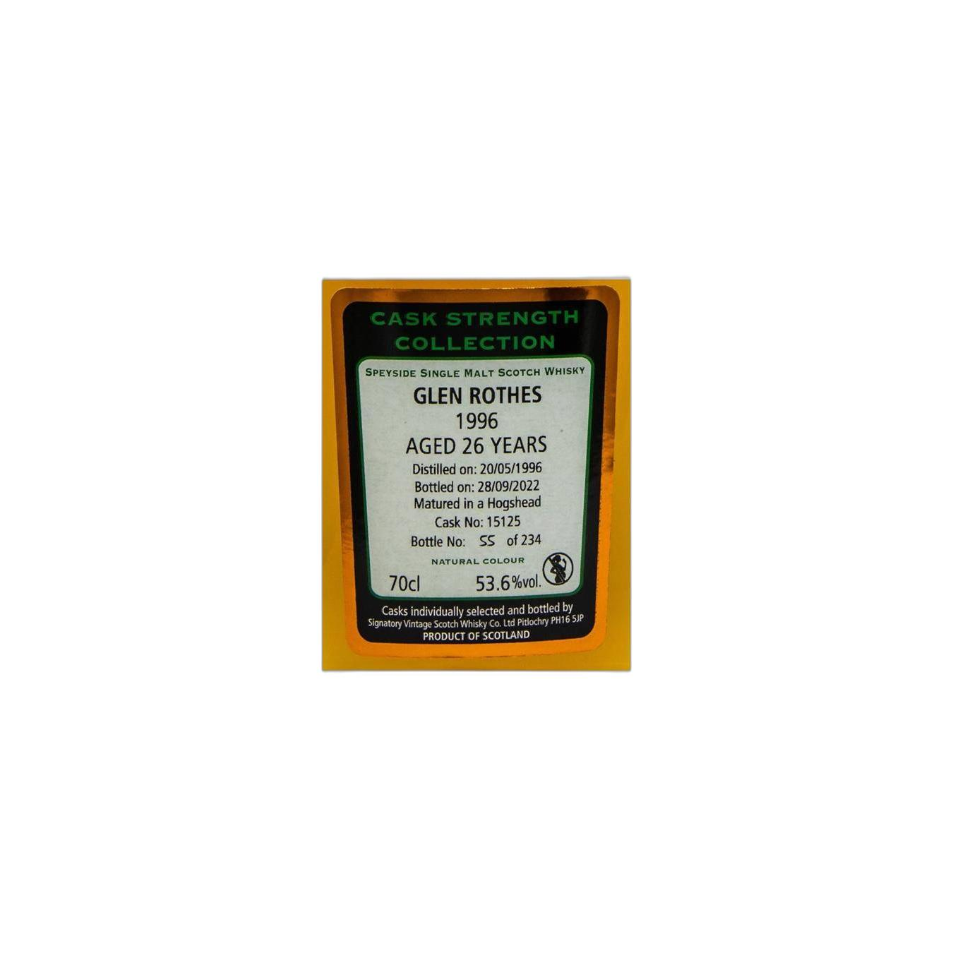 The Glenrothes Cask Strength Collection 1996 26 Years Single Malt Whisky 2