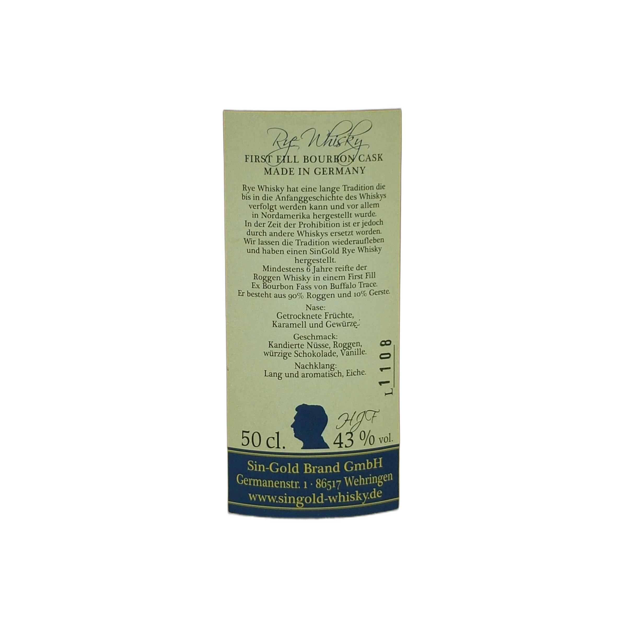 Sin-Gold Rye Whisky 3