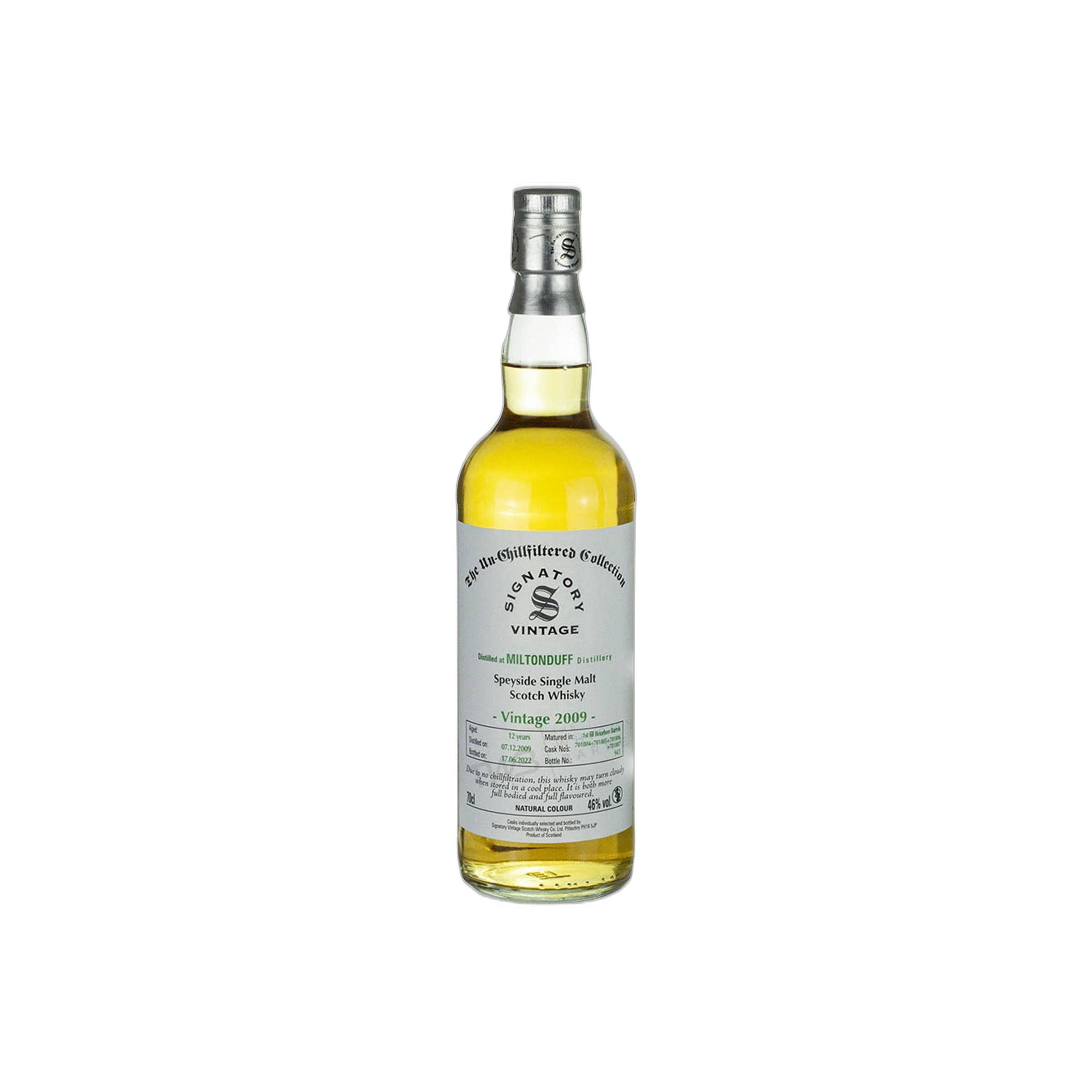 Miltonduff The Un-Chillfiltered Collection 2009 12 Years Single Malt Whisky
