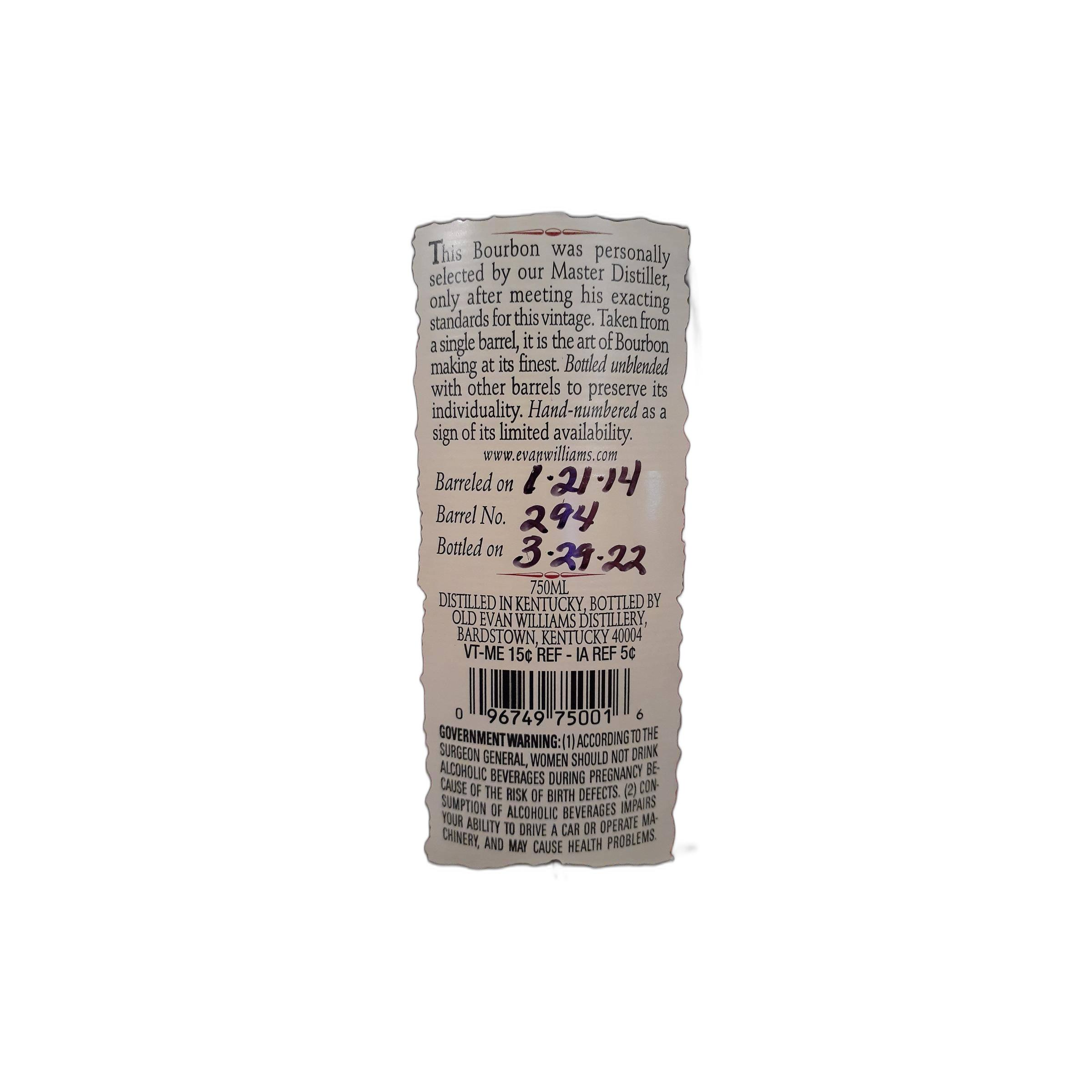 Evan Williams 2014 8 Years Bourbon Whisky 3