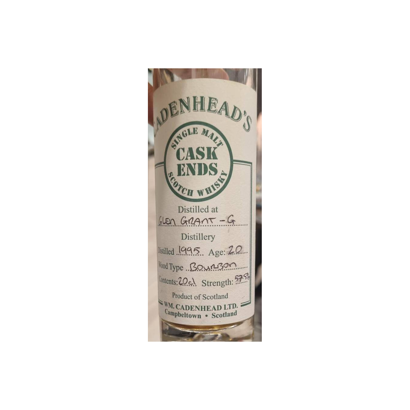 Glen Grant 1995 20 Years Single Malt Whisky