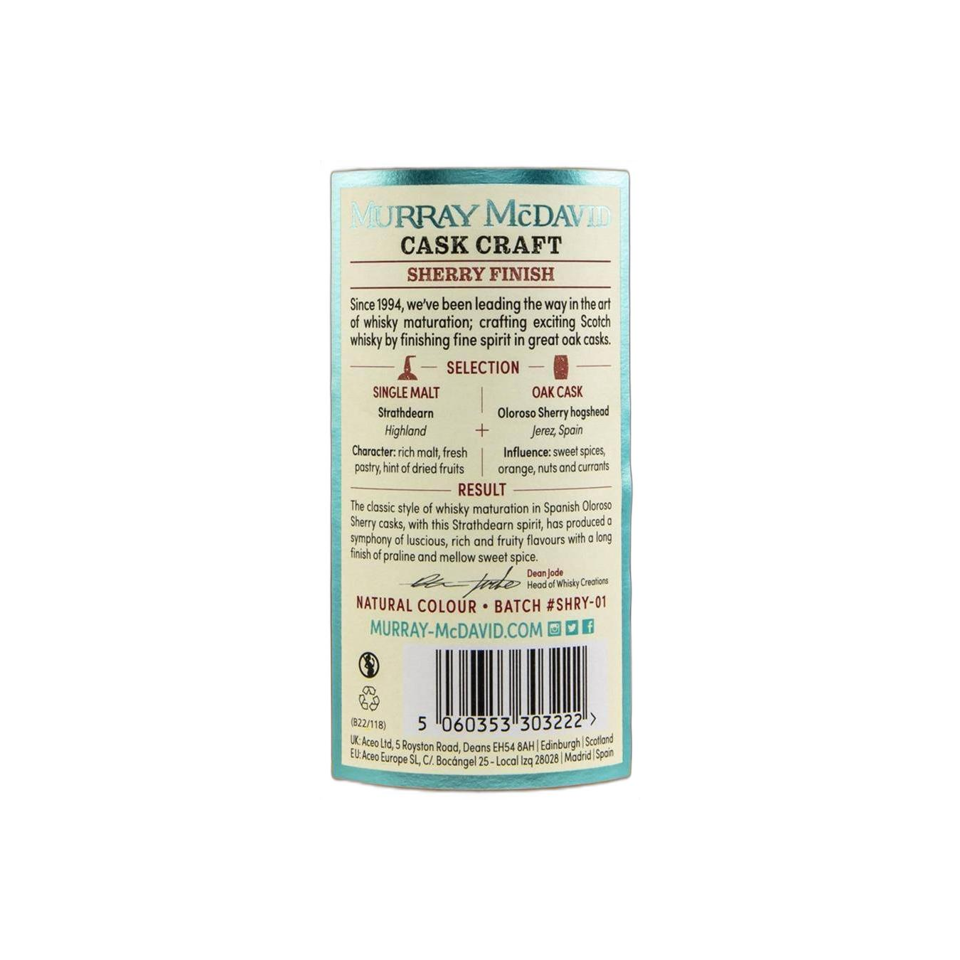 Murray McDavid Single Malt Whisky 3