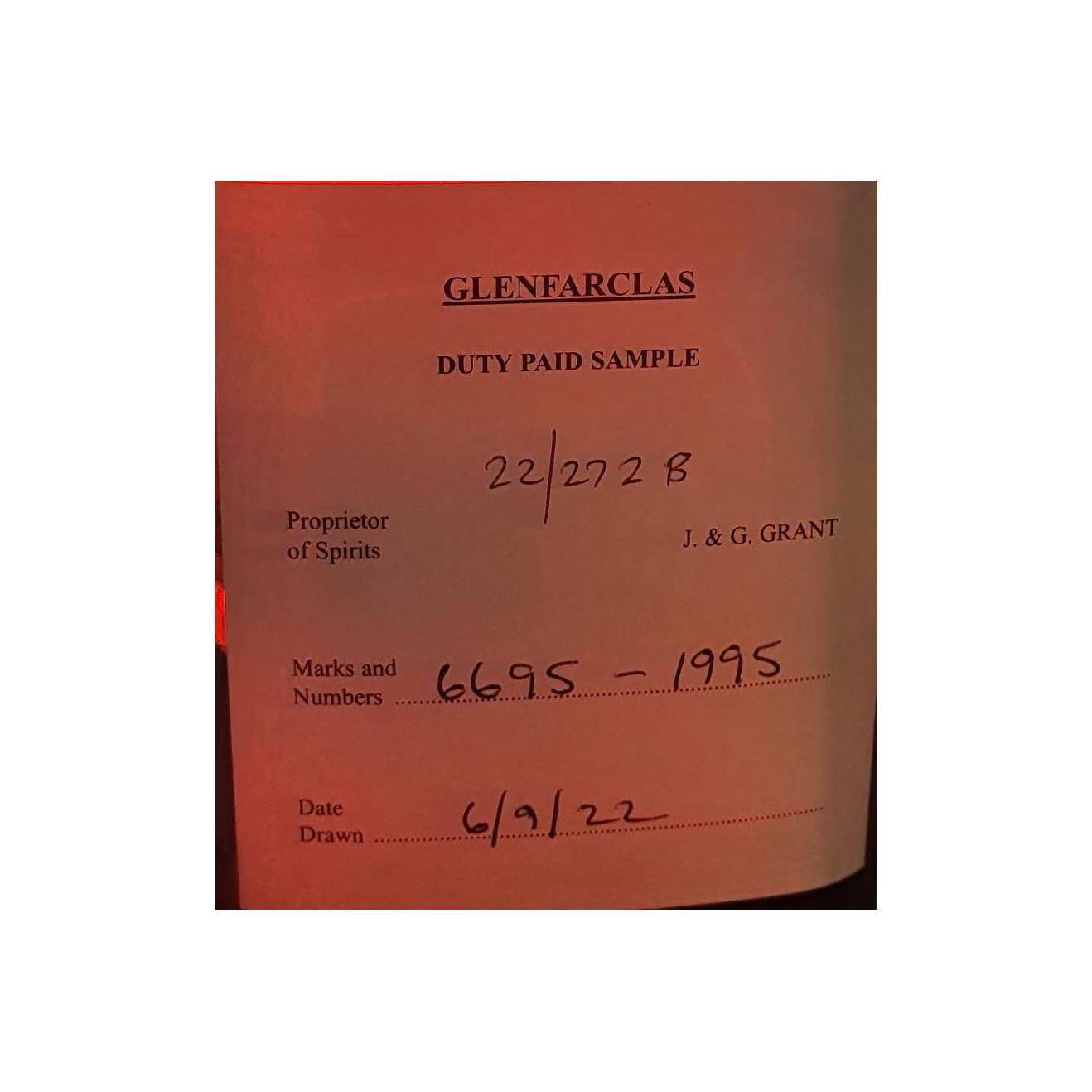 Glenfarclas 1995 26 Years Single Malt Whisky
