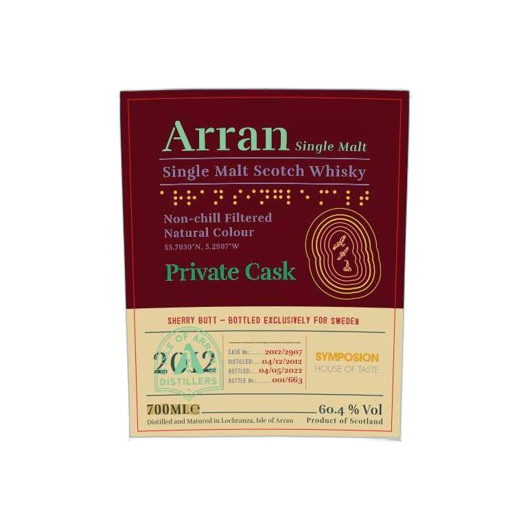 Arran 2012 9 Years Single Malt Whisky 2